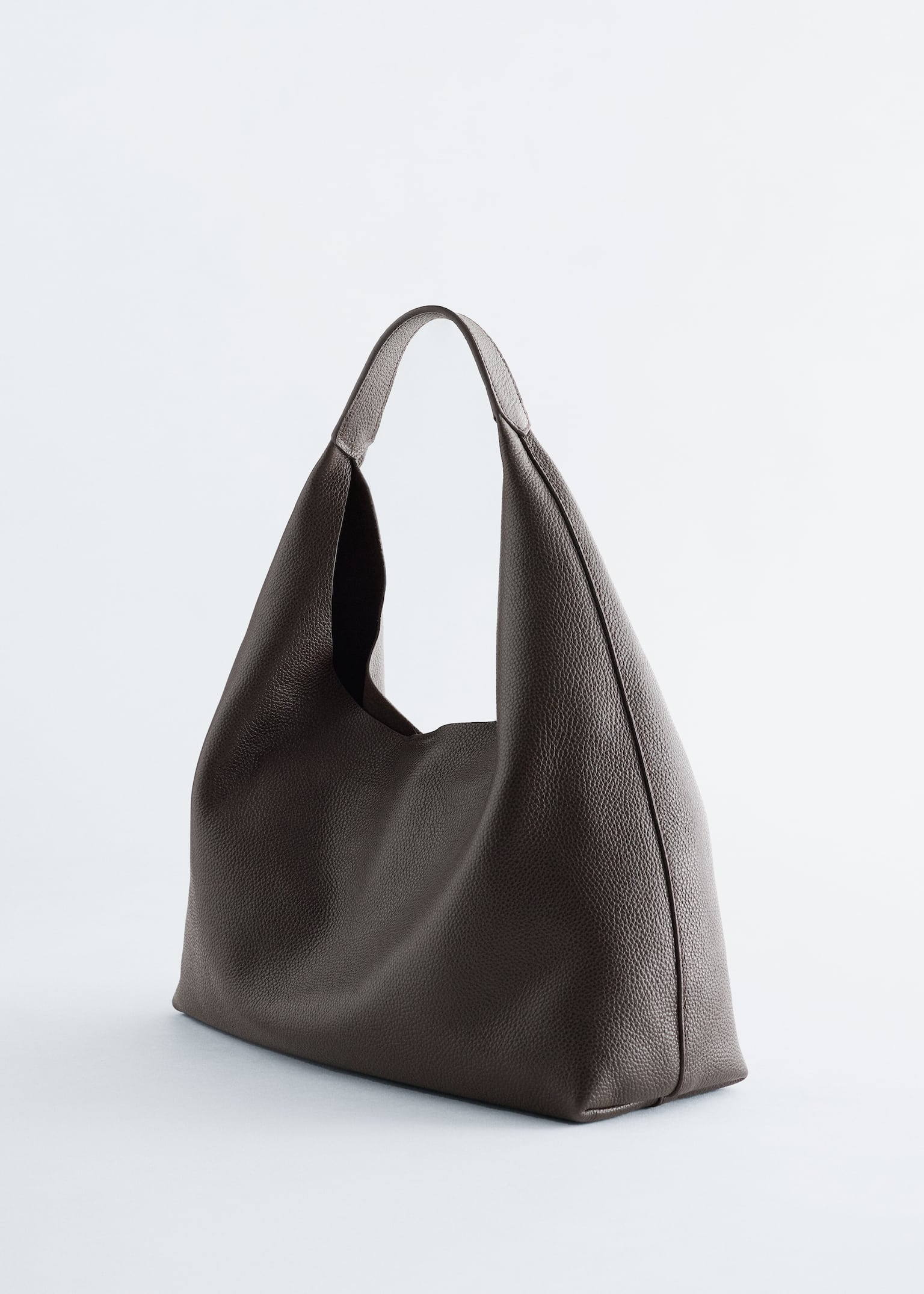 Geantă Clasică din Piele - Mahogany/Negru - 3