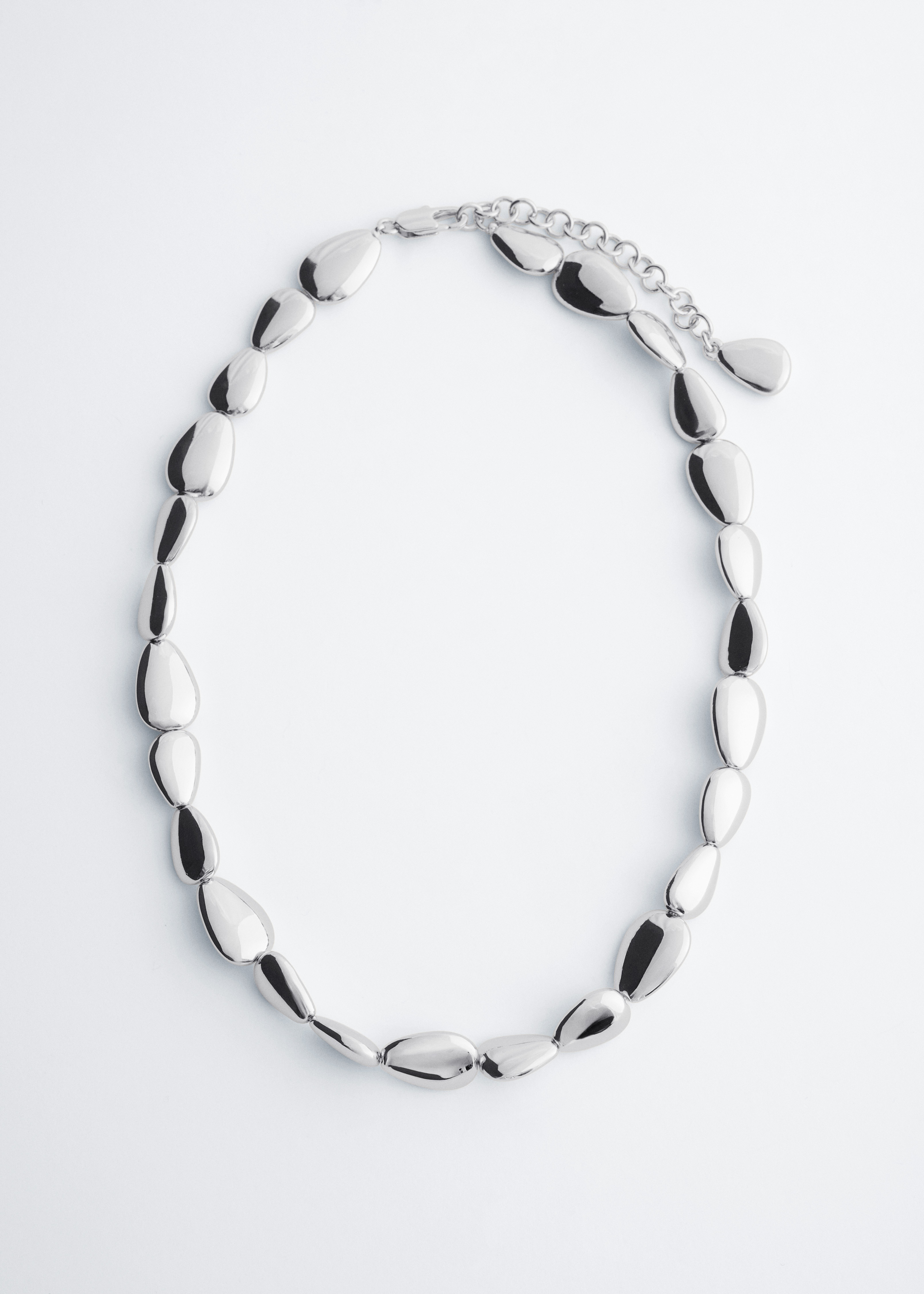 Collier à perles fantaisie arrondies - Argenté/Doré