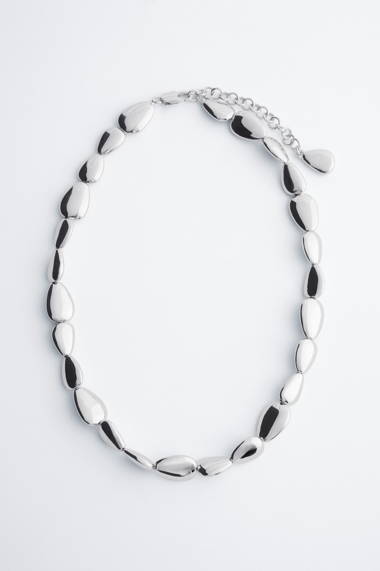 Collar de cuentas redondeadas - Plata/Oro - 1