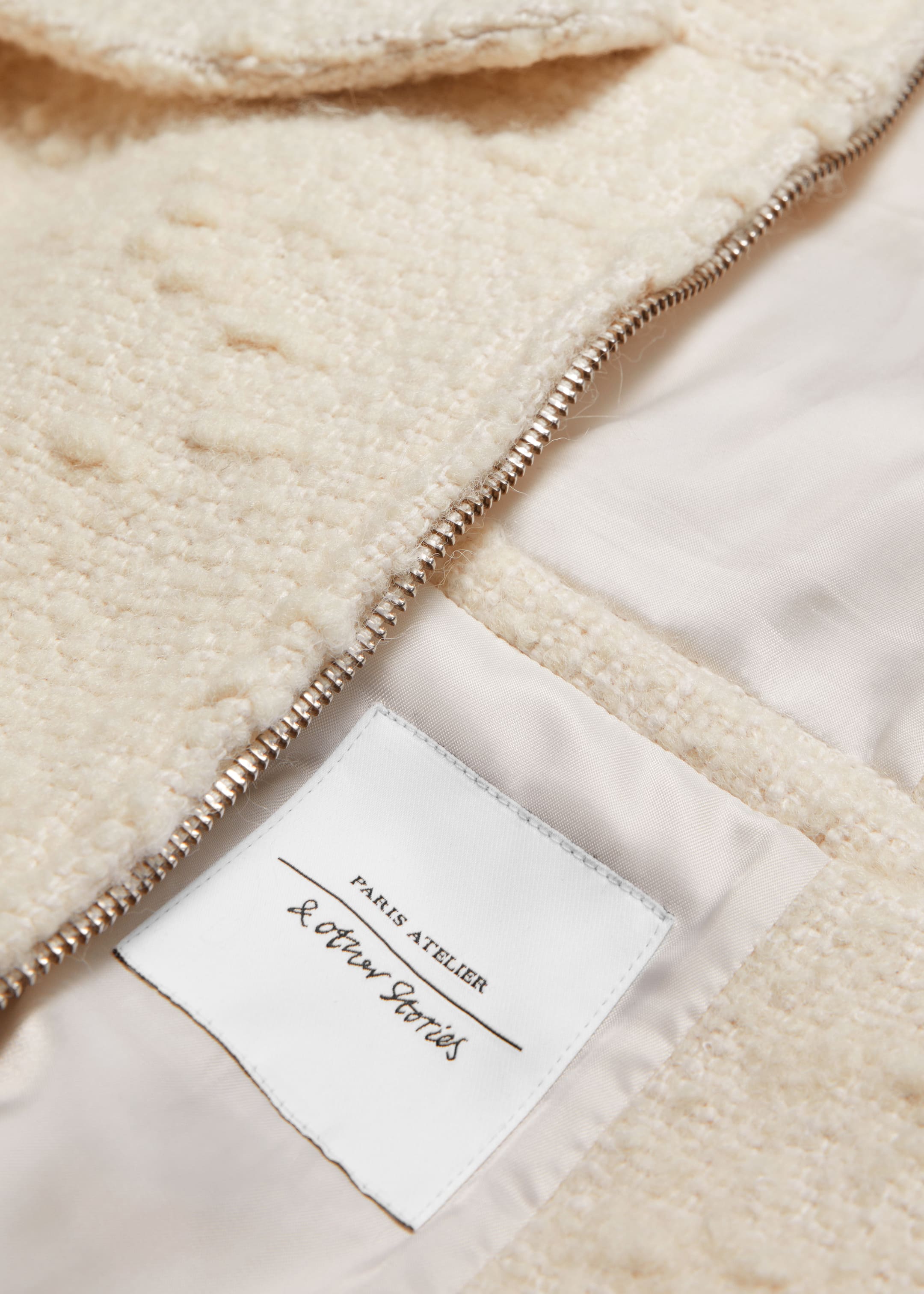 Größeres Bild anzeigen: Oversized-Jacke mit Reißverschluss - Creme - Ladies | H&M AT 4