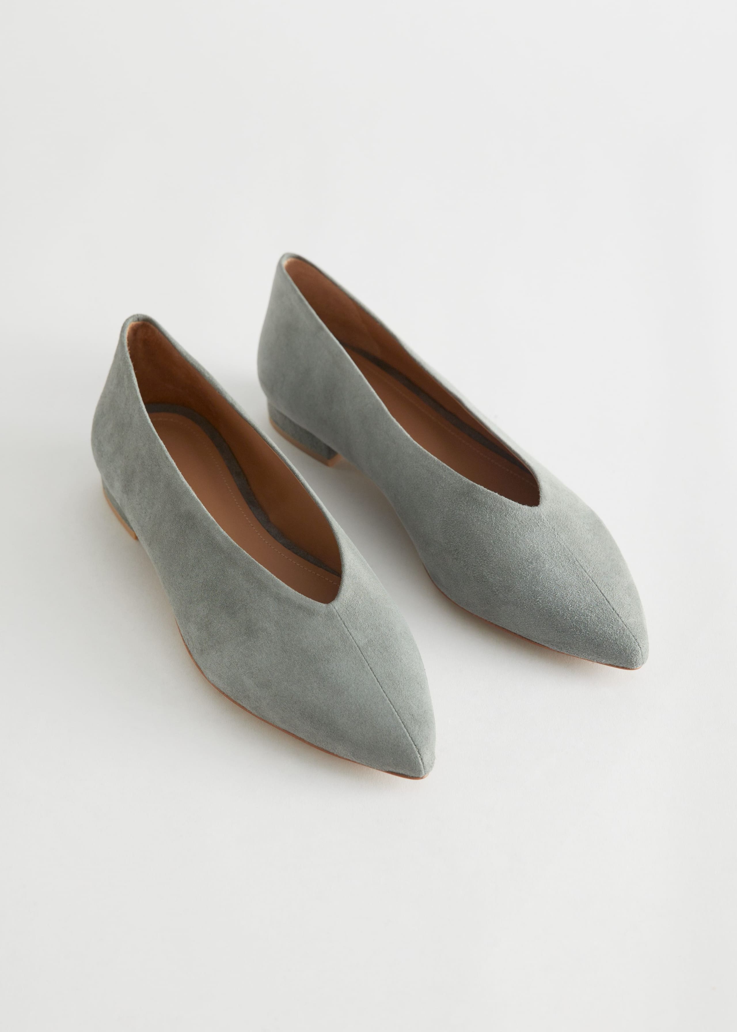 Image of Suede Ballerina Flats