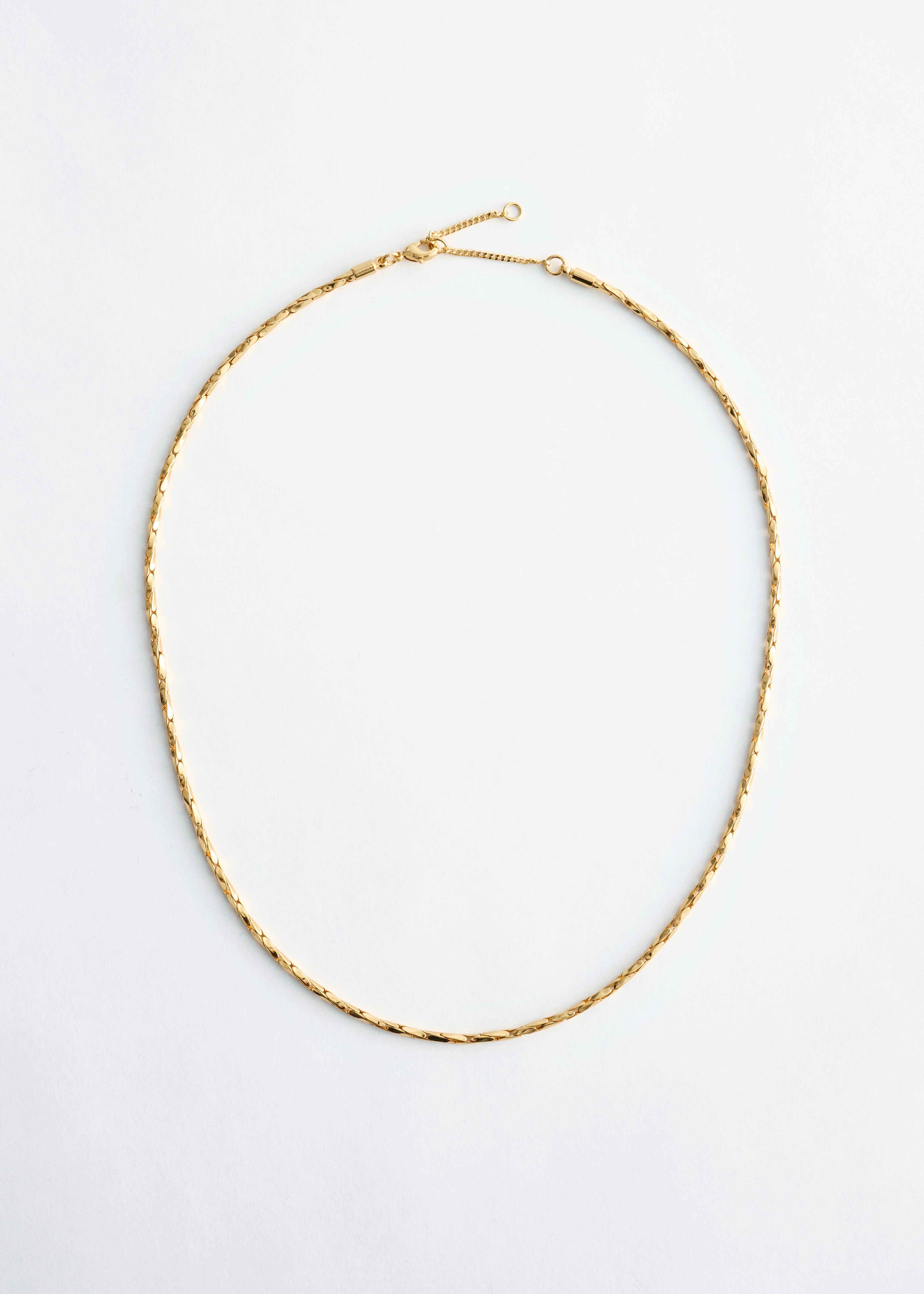 Polierte Halskette - Gold/Silber