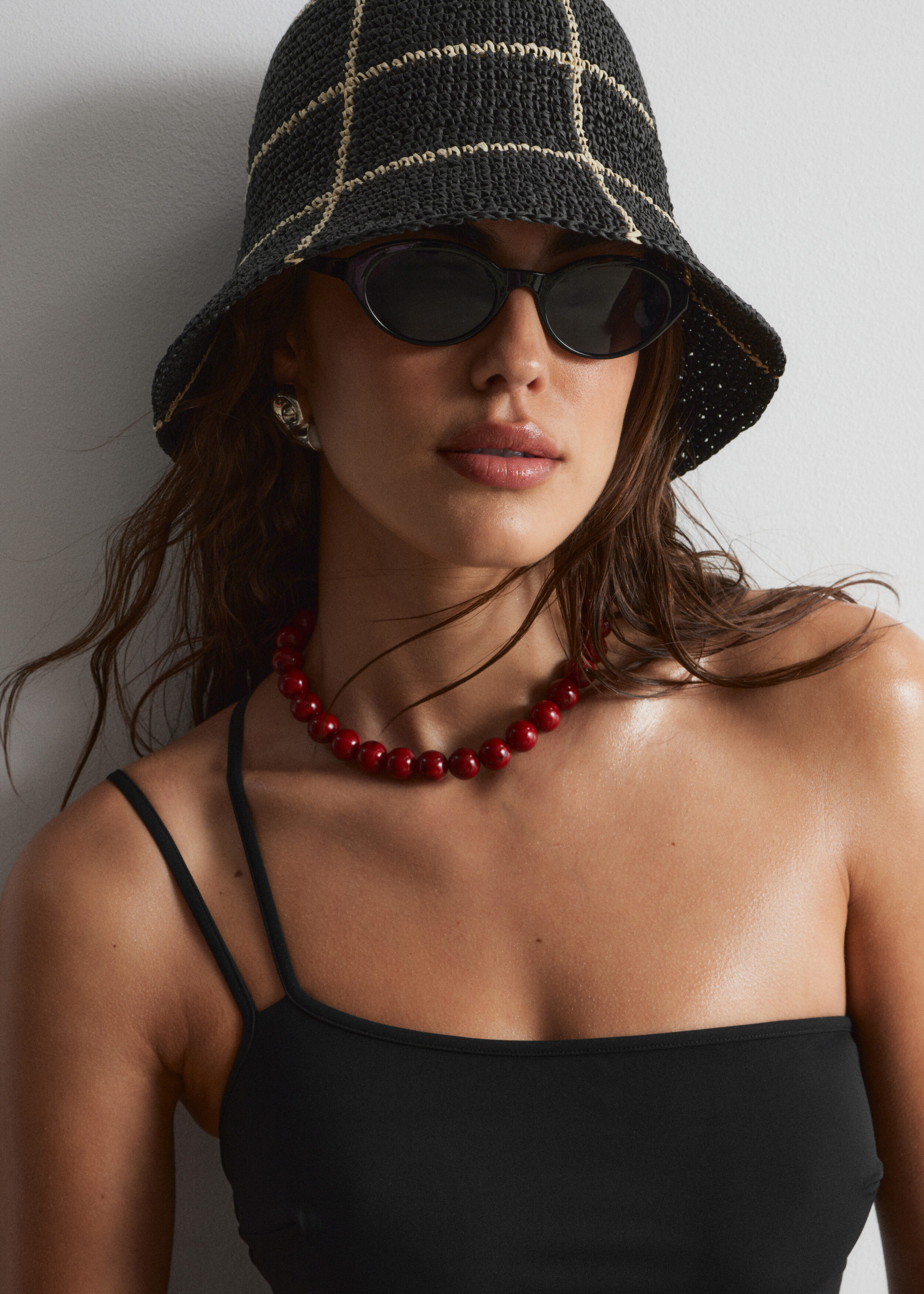 hata Woven Straw Bucket Hat - Black - & Other Stories GB
