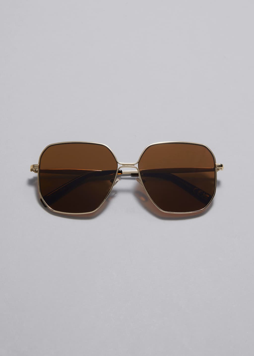 Oversized Metal-Frame Sunglasses