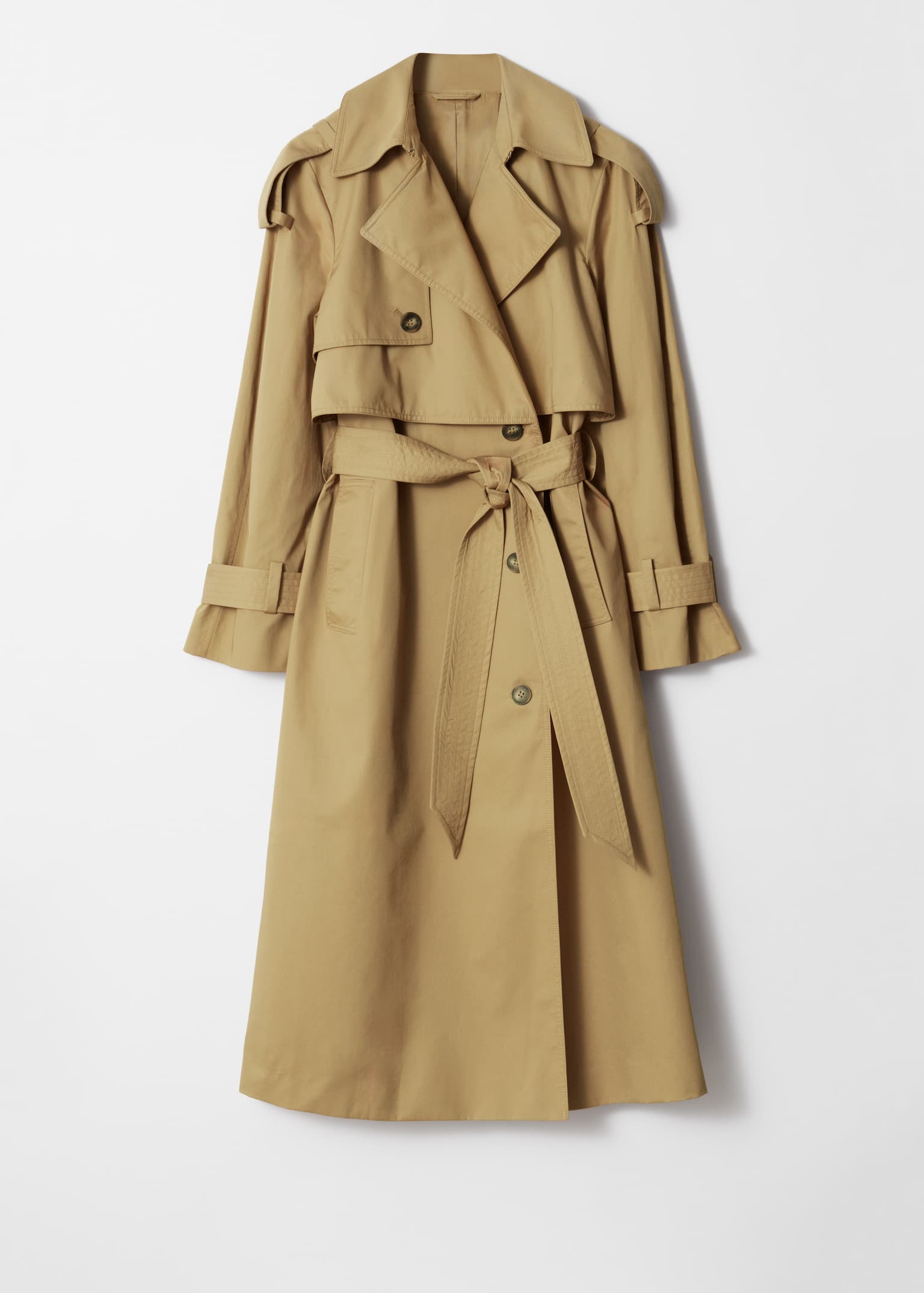 Kåpe med belte - Kaki/Beige - 2