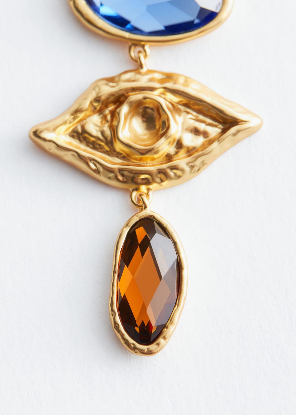 Image of Mismatched Long Crystal Earrings
