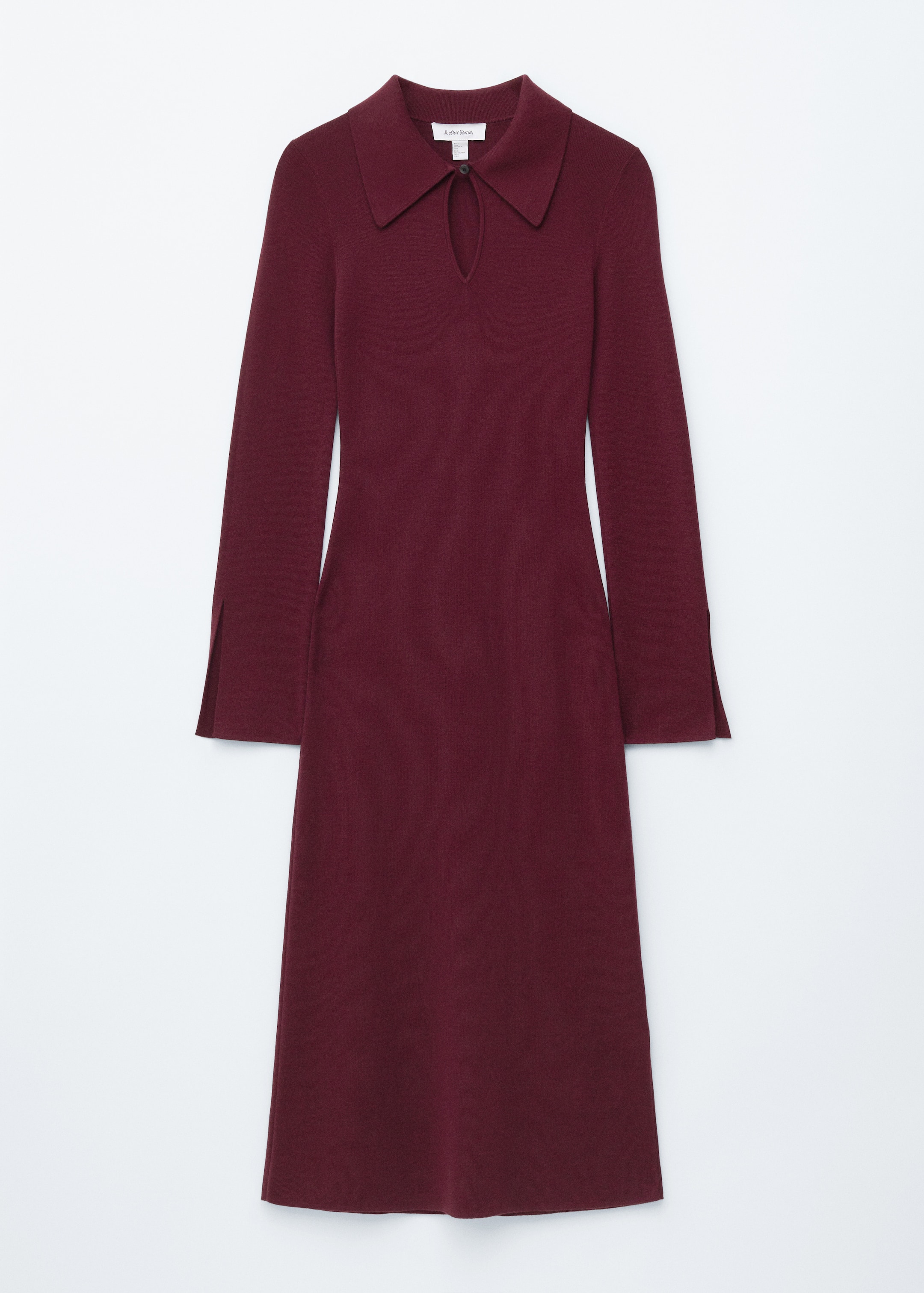 Ingrandisci l'immagine: Knitted Wool Midi Dress - Burgundy - DONNA | H&M CH 6