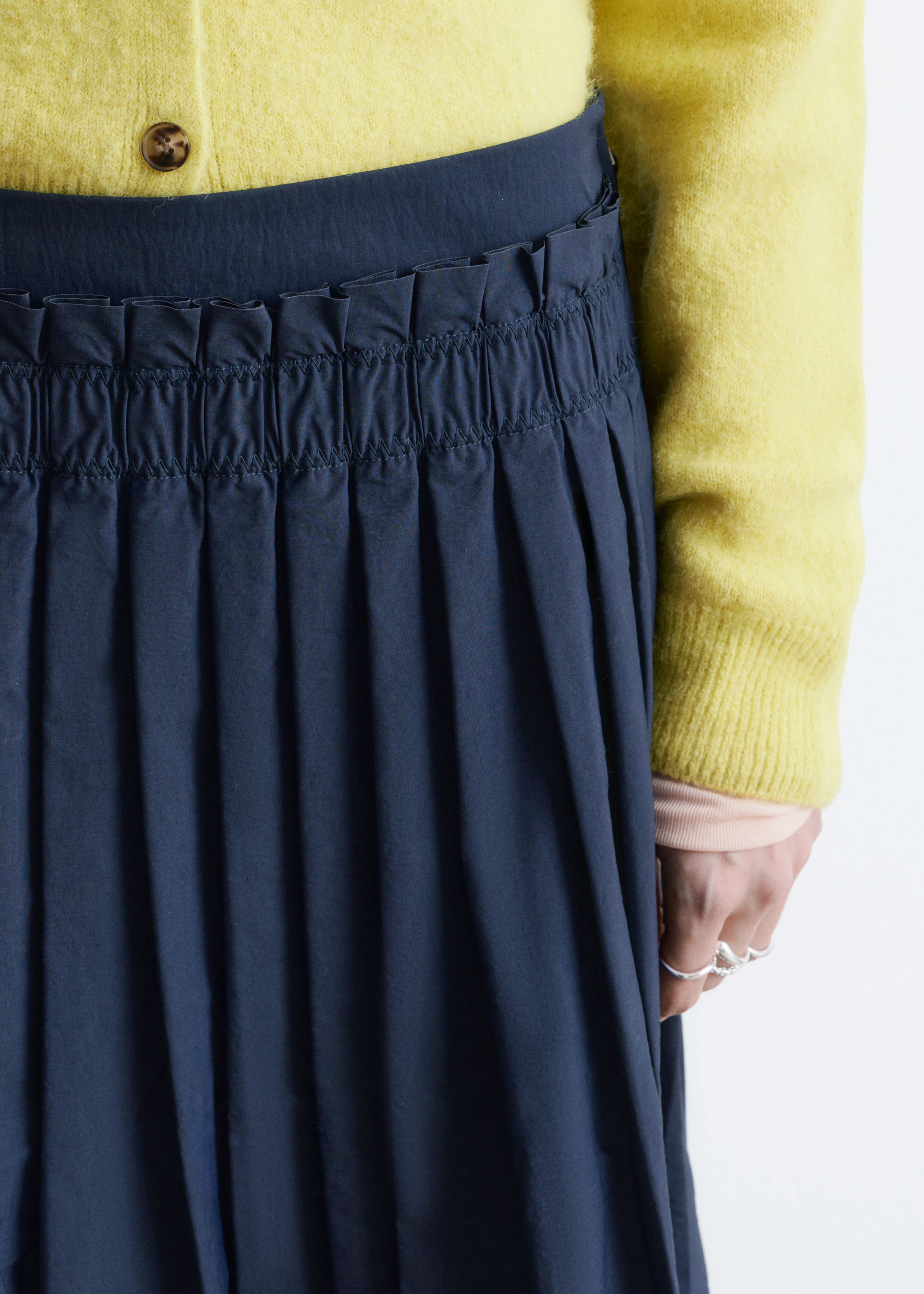 Image of Pleated Midi Skirt