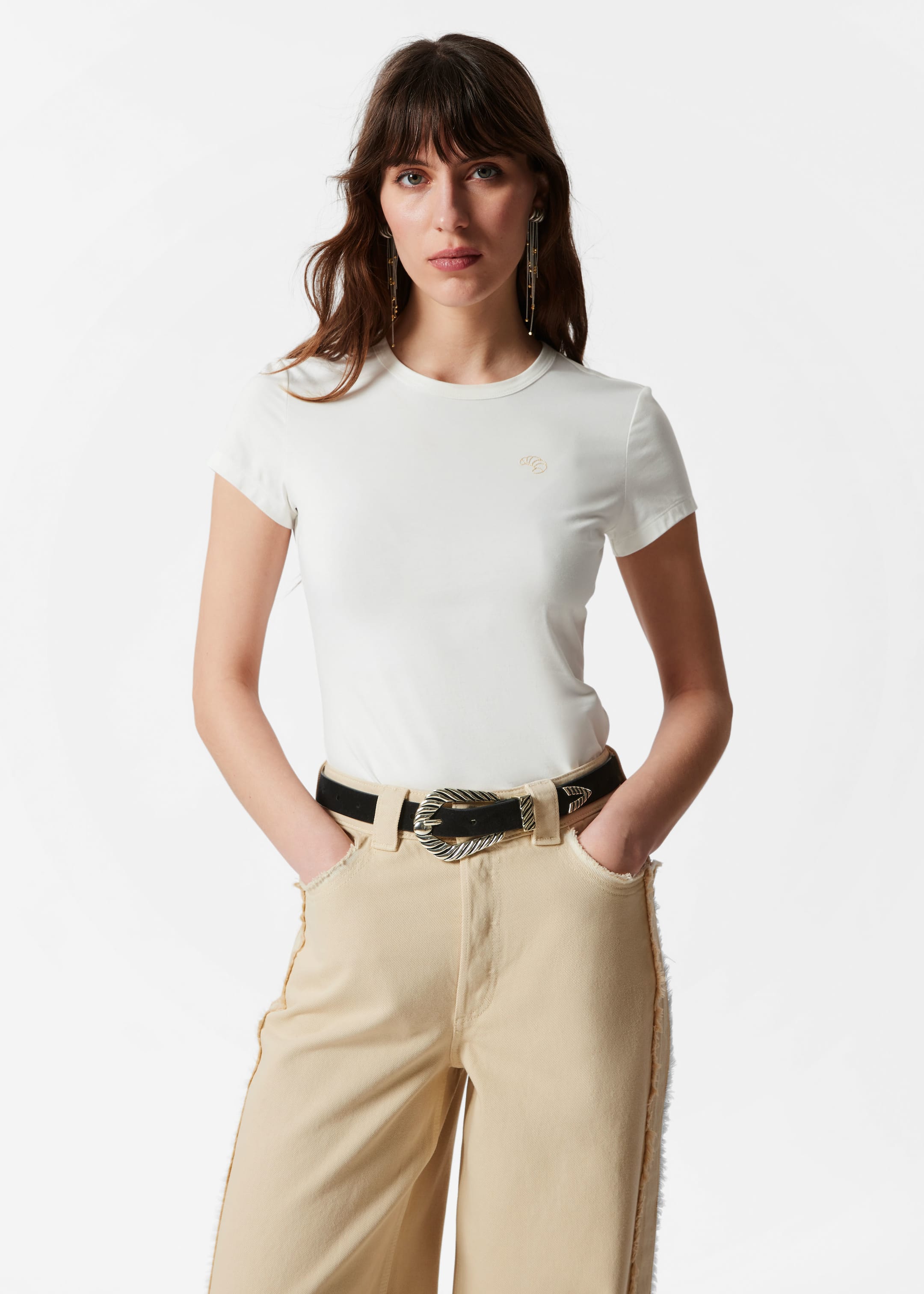 Agrandir l'image: T-shirt brodé - Blanc - FEMME | H&M FR 2