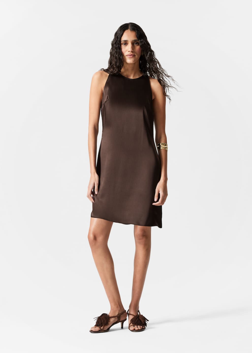 Image of Robe courte en satin