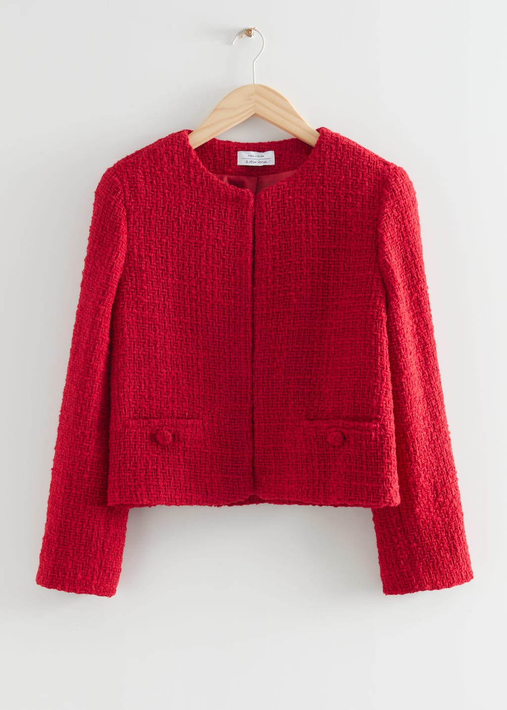 Pocket Tweed Jacket - Red - Still Life
