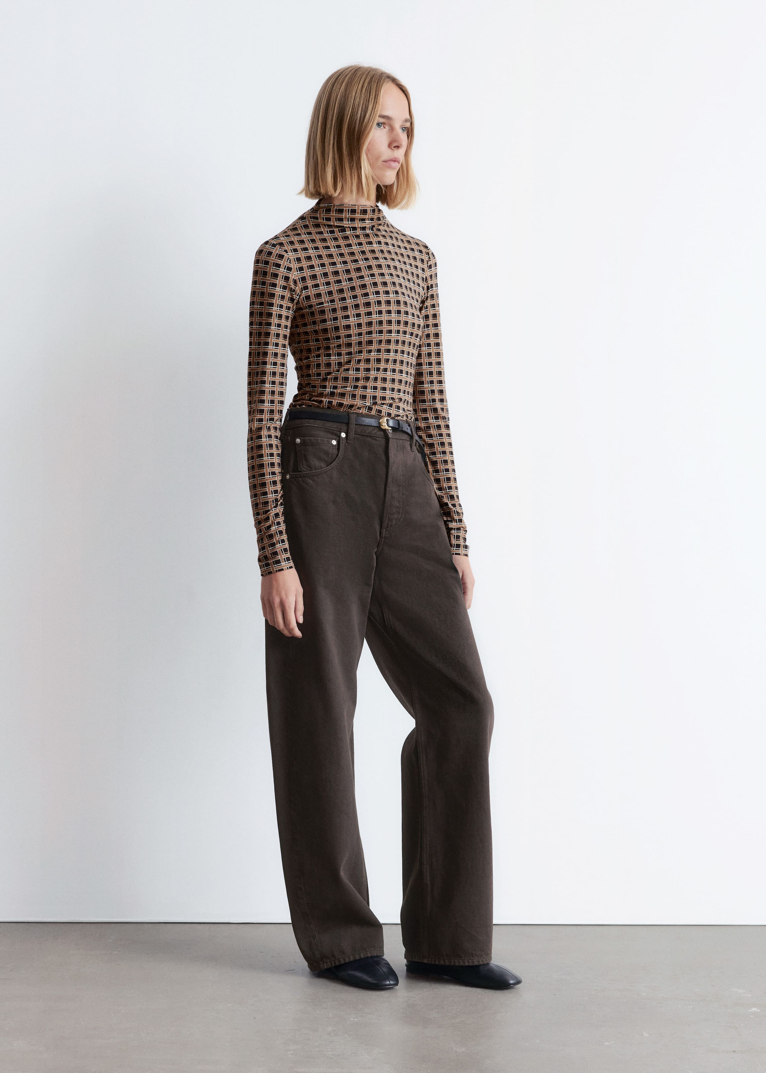 Image of Mock-Neck Top