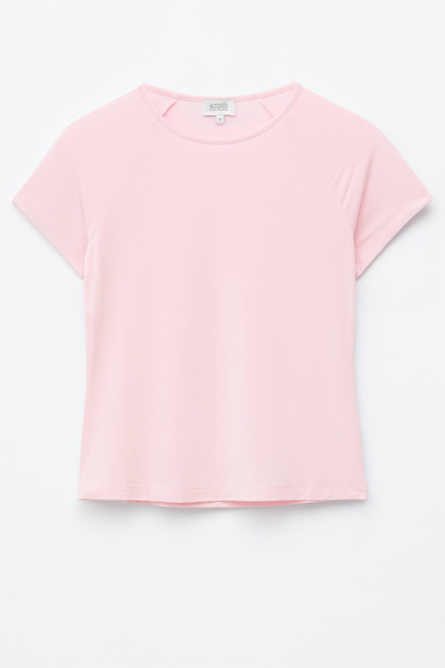 Fitted Raglan T-Shirt - ורוד בהיר - 1