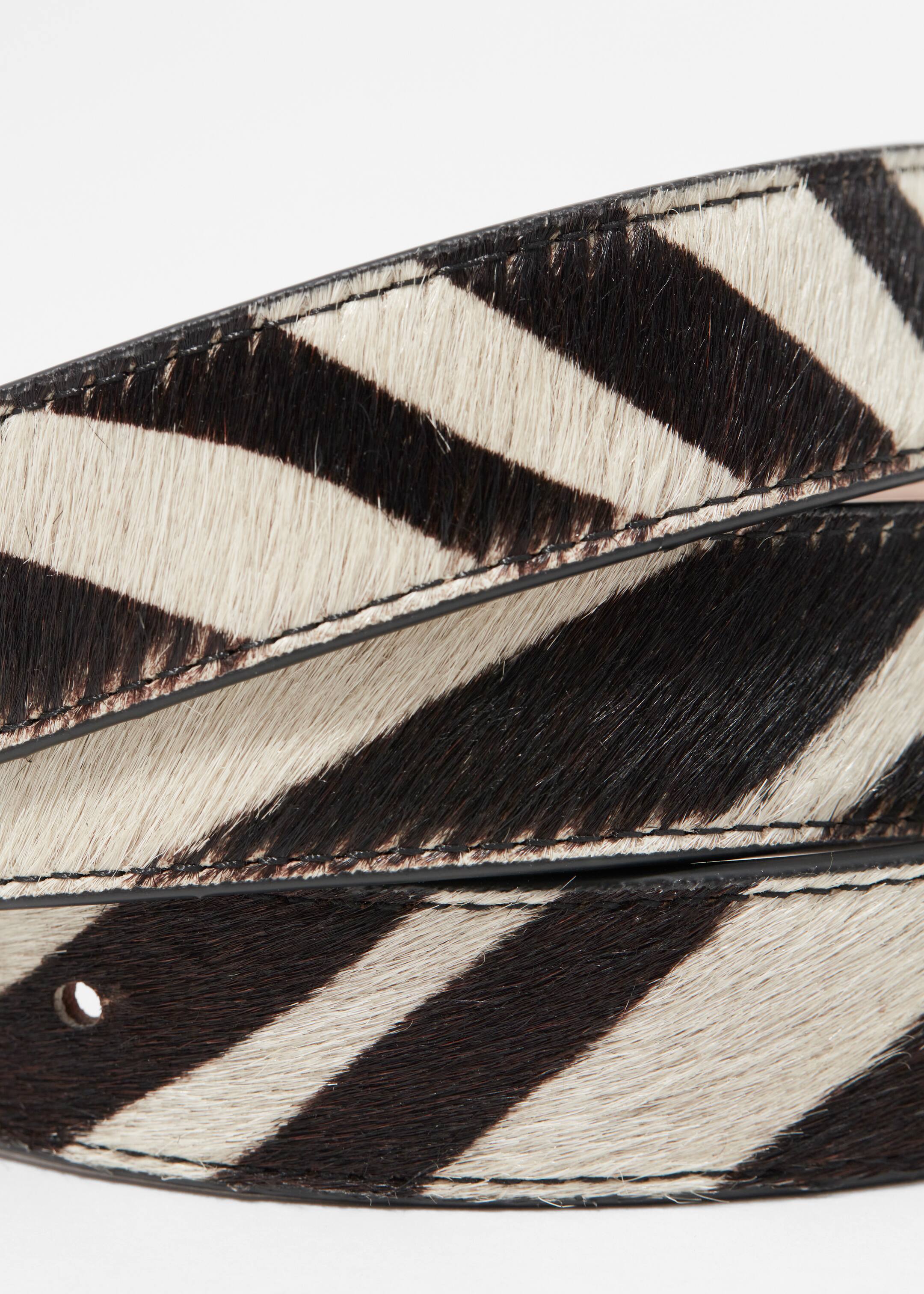 Größeres Bild ansehen: Ledergürtel mit Kuh-Print - Dunkelbraun/Zebra - Ladies | H&M DE 2