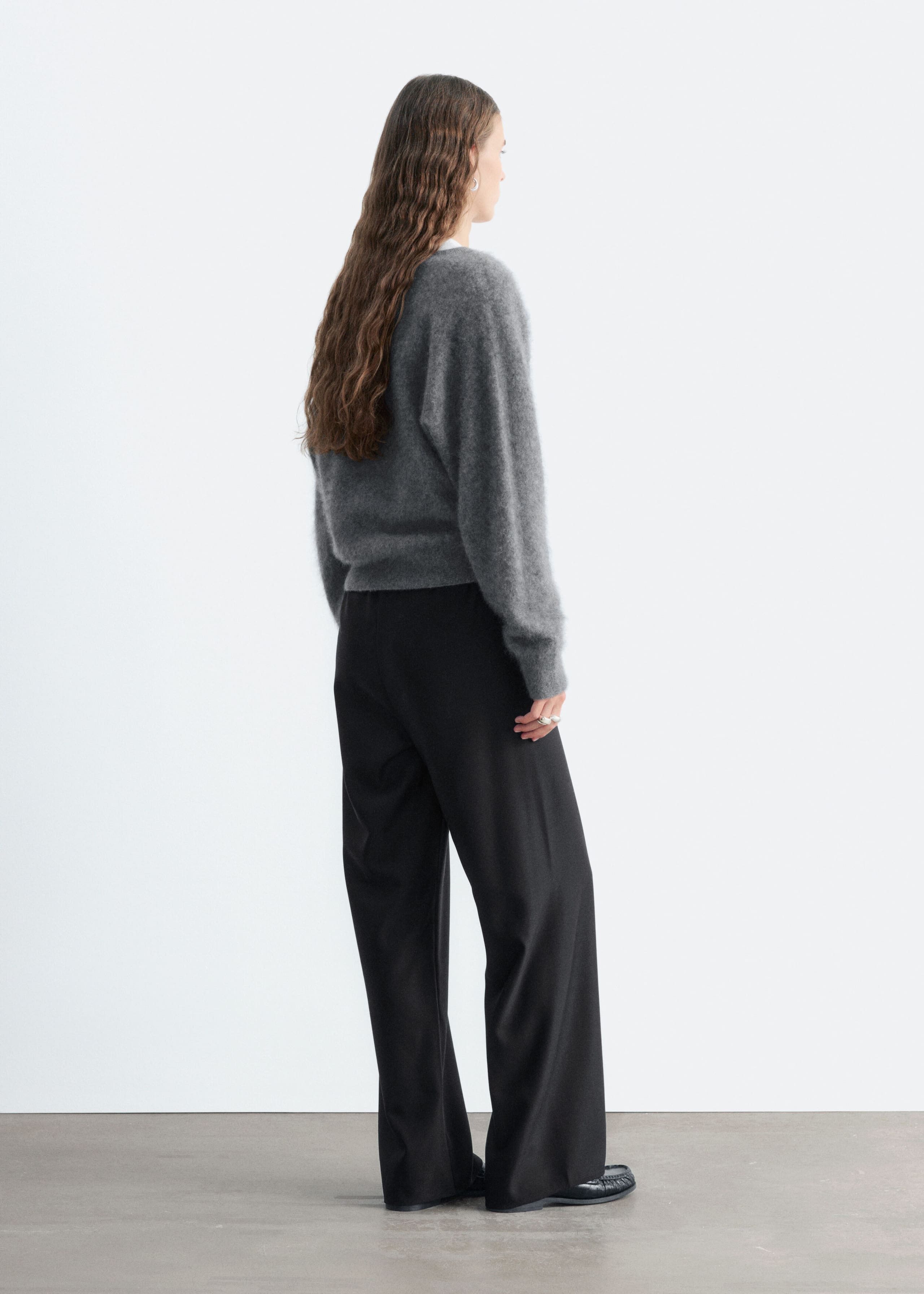 Pull-On Wool Trousers - Black - Still Life