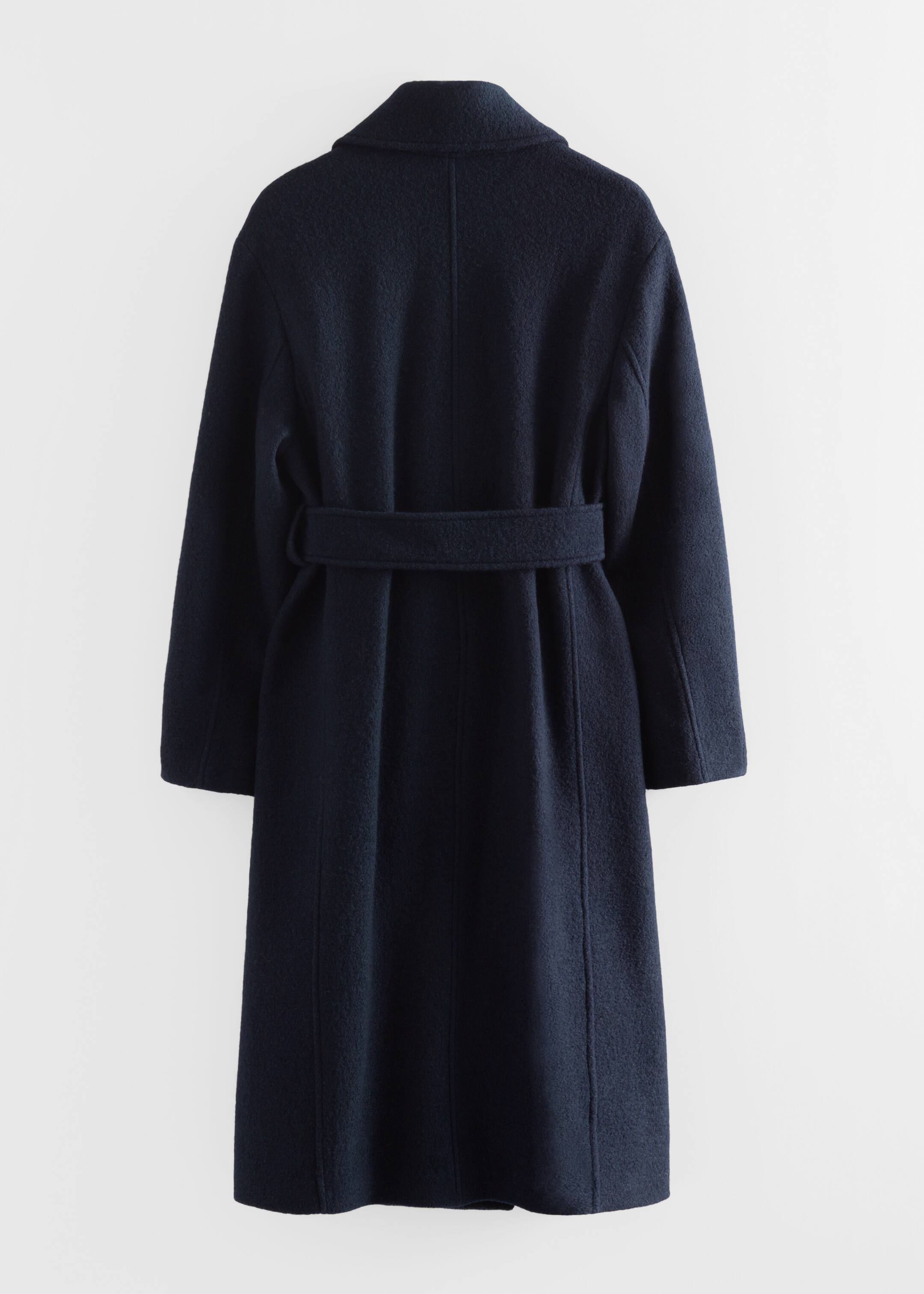 Agrandir l'image: Manteau volumineux en laine avec ceinture - Bleu marine - FEMME | H&M CH 8