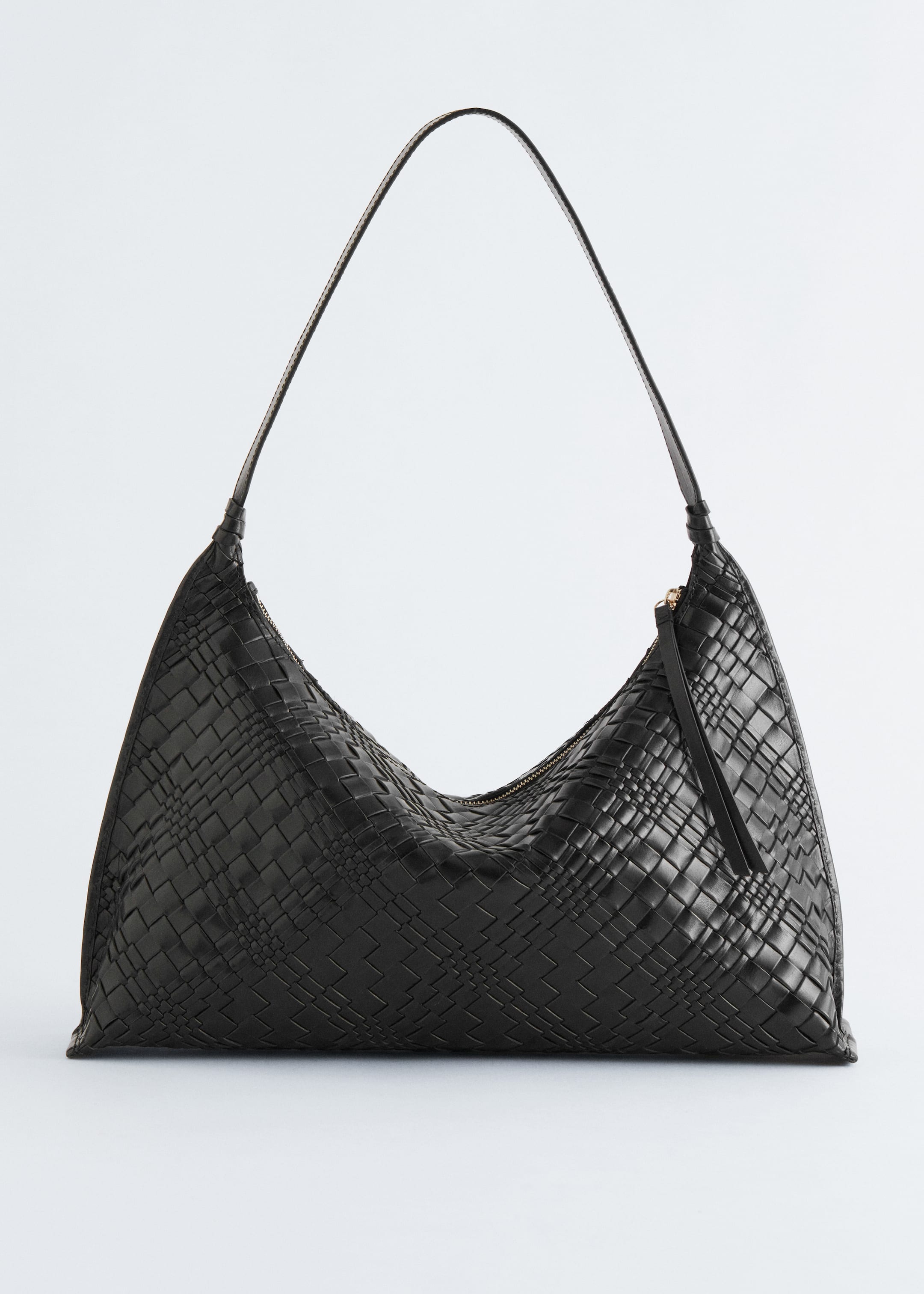 Größeres Bild ansehen: Tragetasche aus verwobenem Leder - Schwarz - Ladies | H&M DE 1