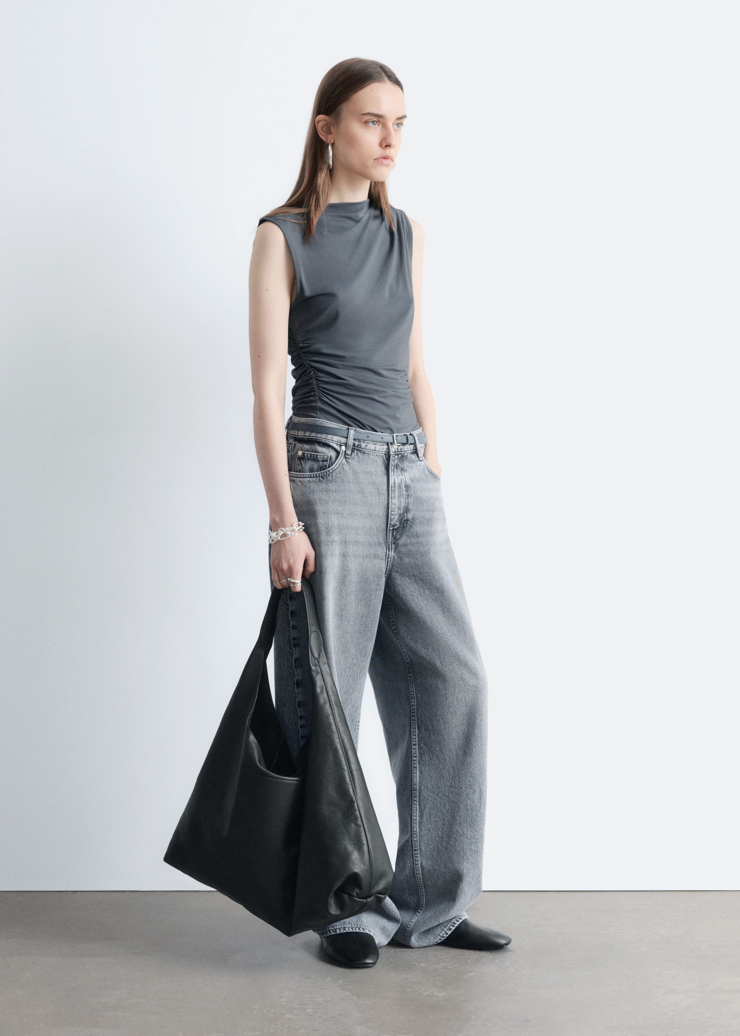 Image of Jersey-Oberteil mit Drapierung