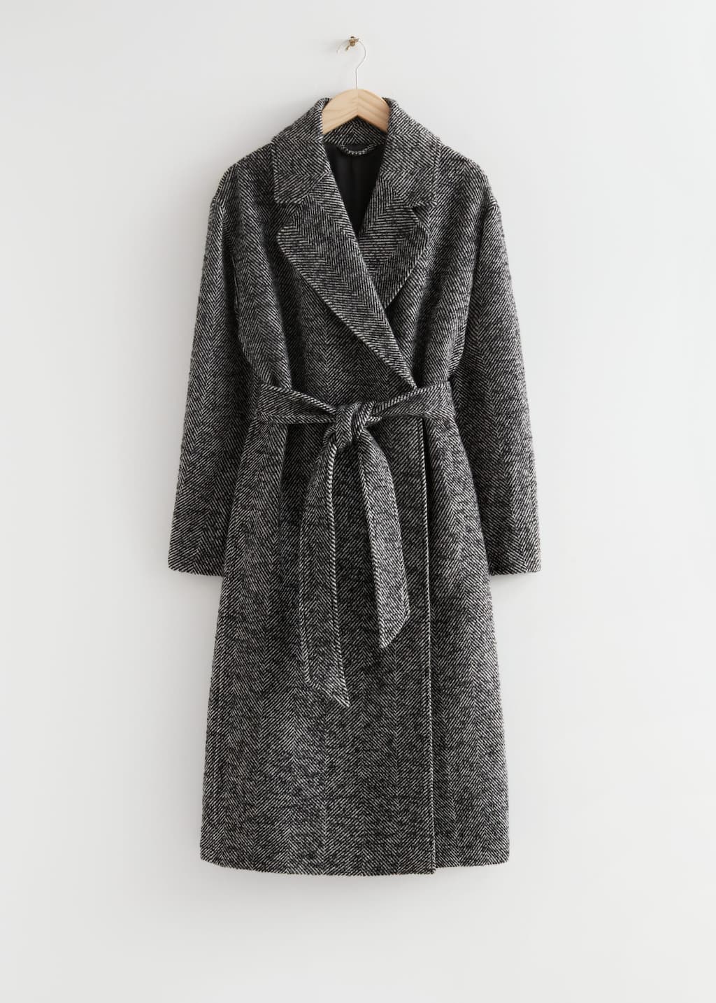 Voluminous Belted Wool Coat
