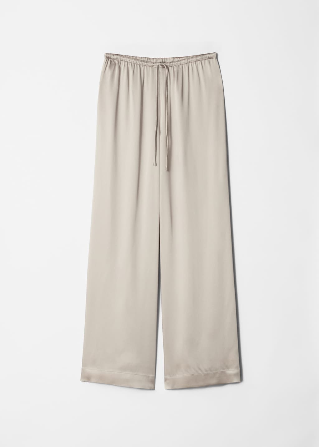 Image of Drawstring Satin Trousers