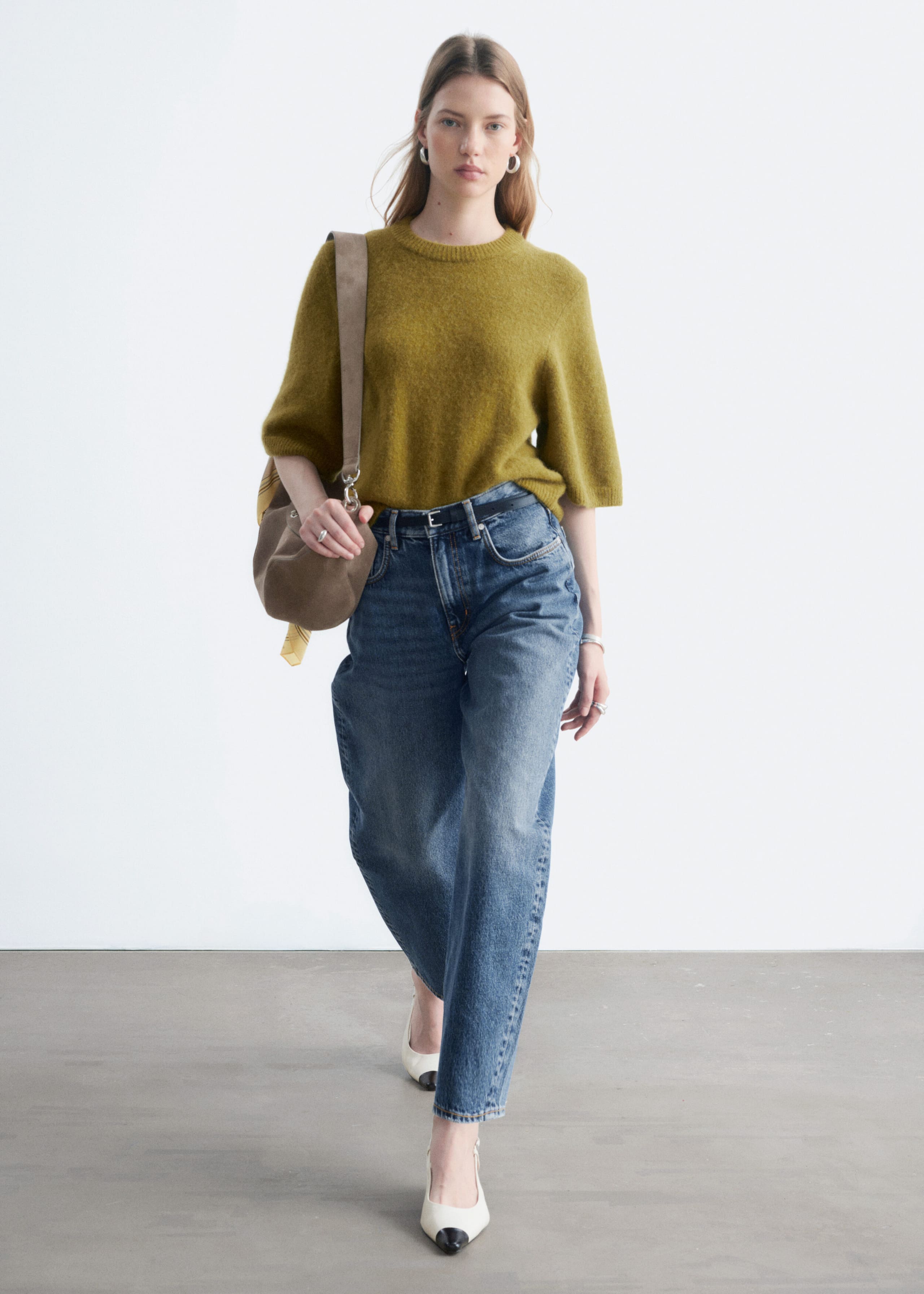 Alpaca-Blend Knitted T-Shirt - Chartreuse - Lookbook