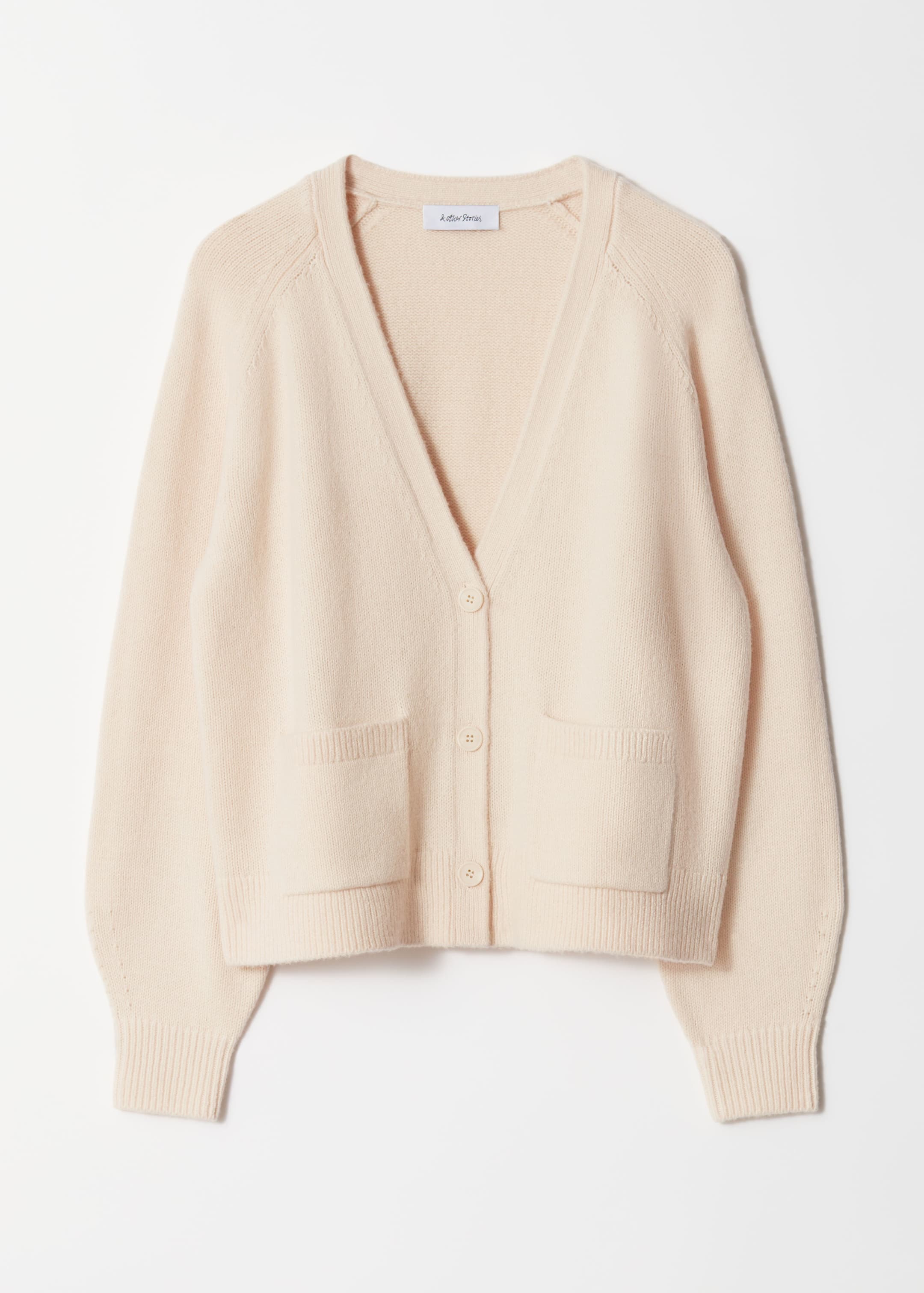 Zobacz większy obraz: Kardigan z naszywanymi kieszeniami - Kremowy - ONA | H&M PL 5