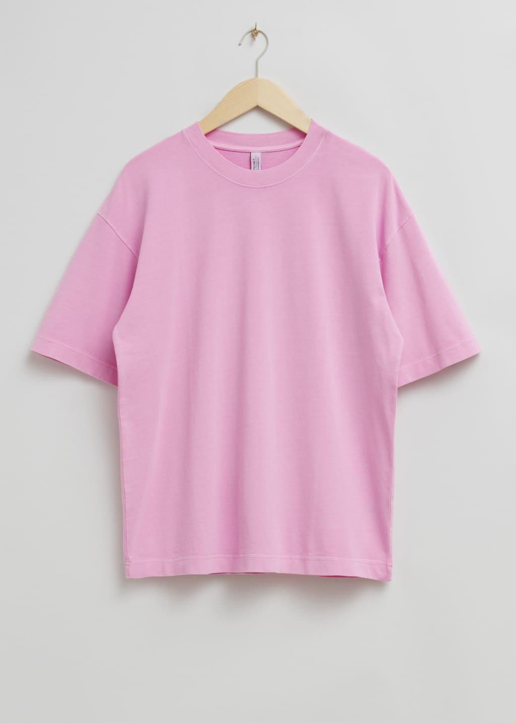 Camiseta de corte holgado en punto de algodón - Pink - Bodegón