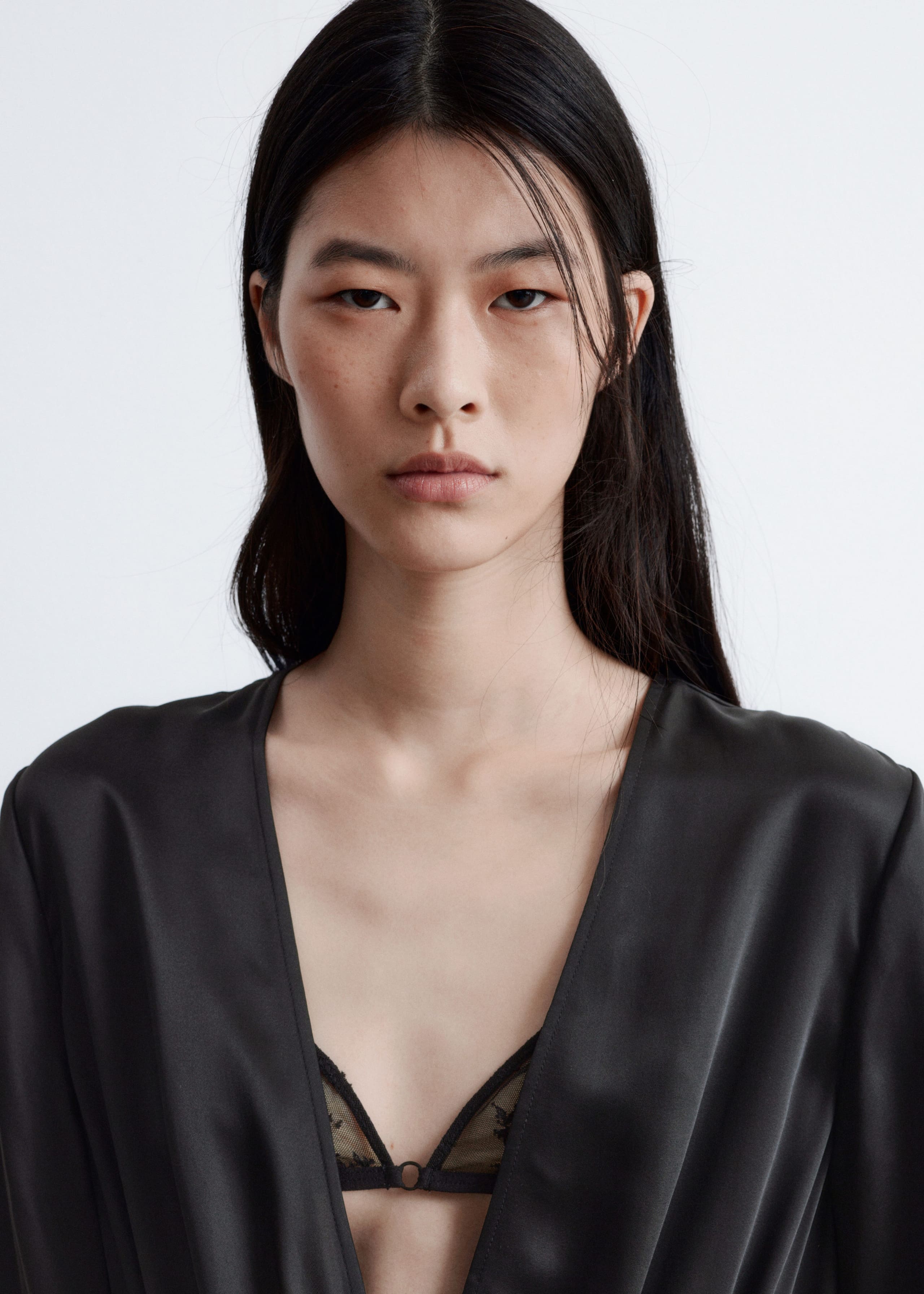 Image of Midi-Hemdblusenkleid aus Satin