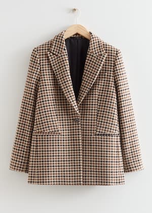 Beige Houndstooth