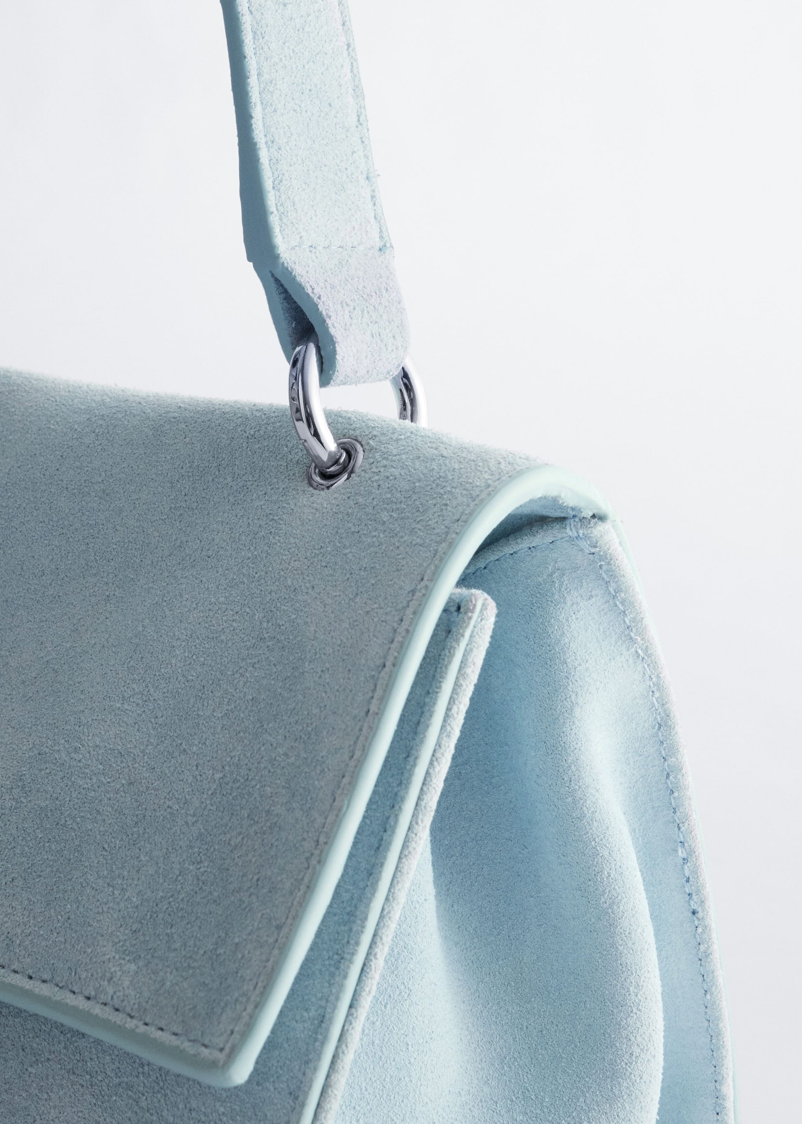 Leather Shoulder Bag - Light Blue - Still Life