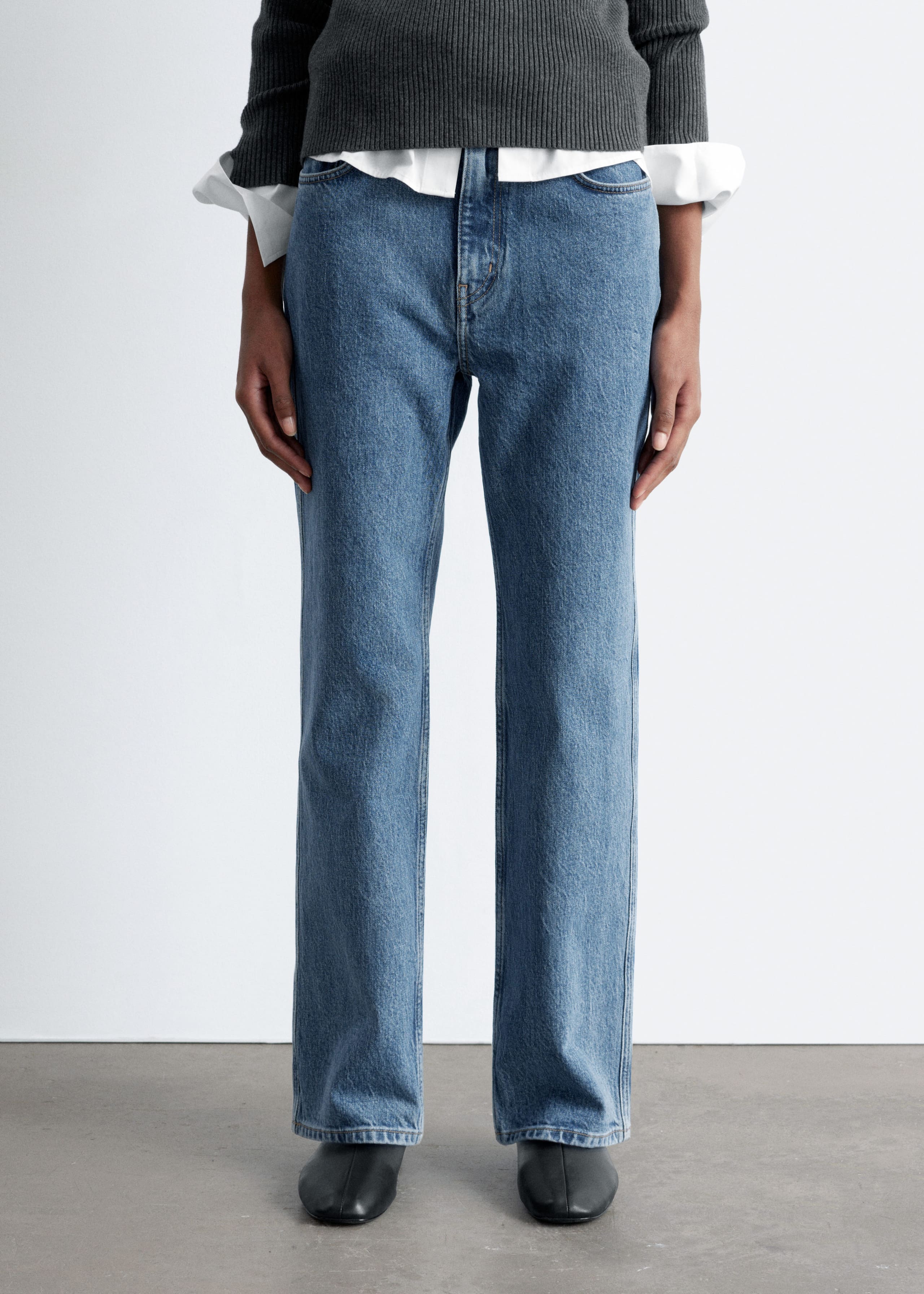 Image of Cropped Slim-Leg Jeans