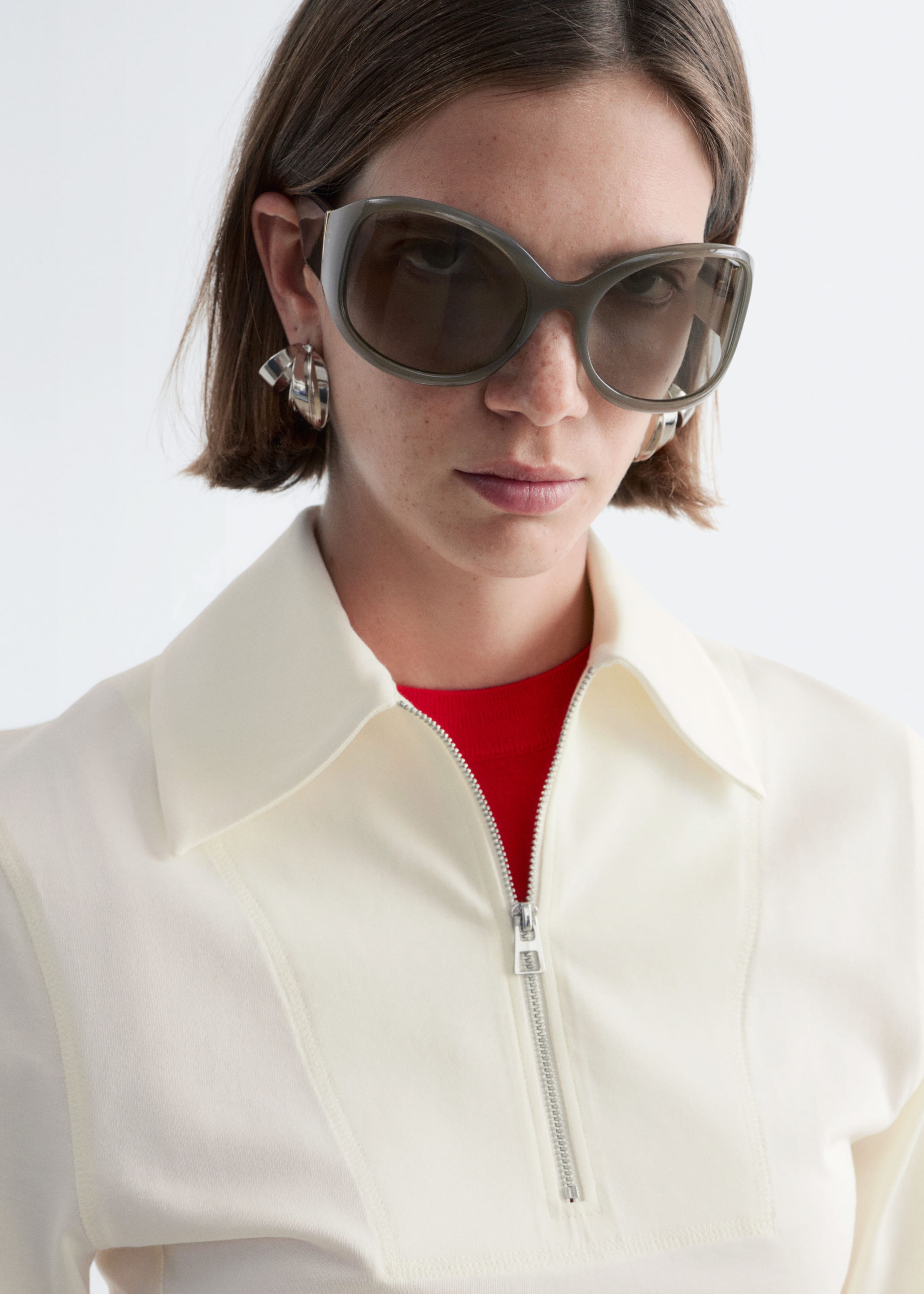 Image of Poloshirt mit kurzem Reißverschluss