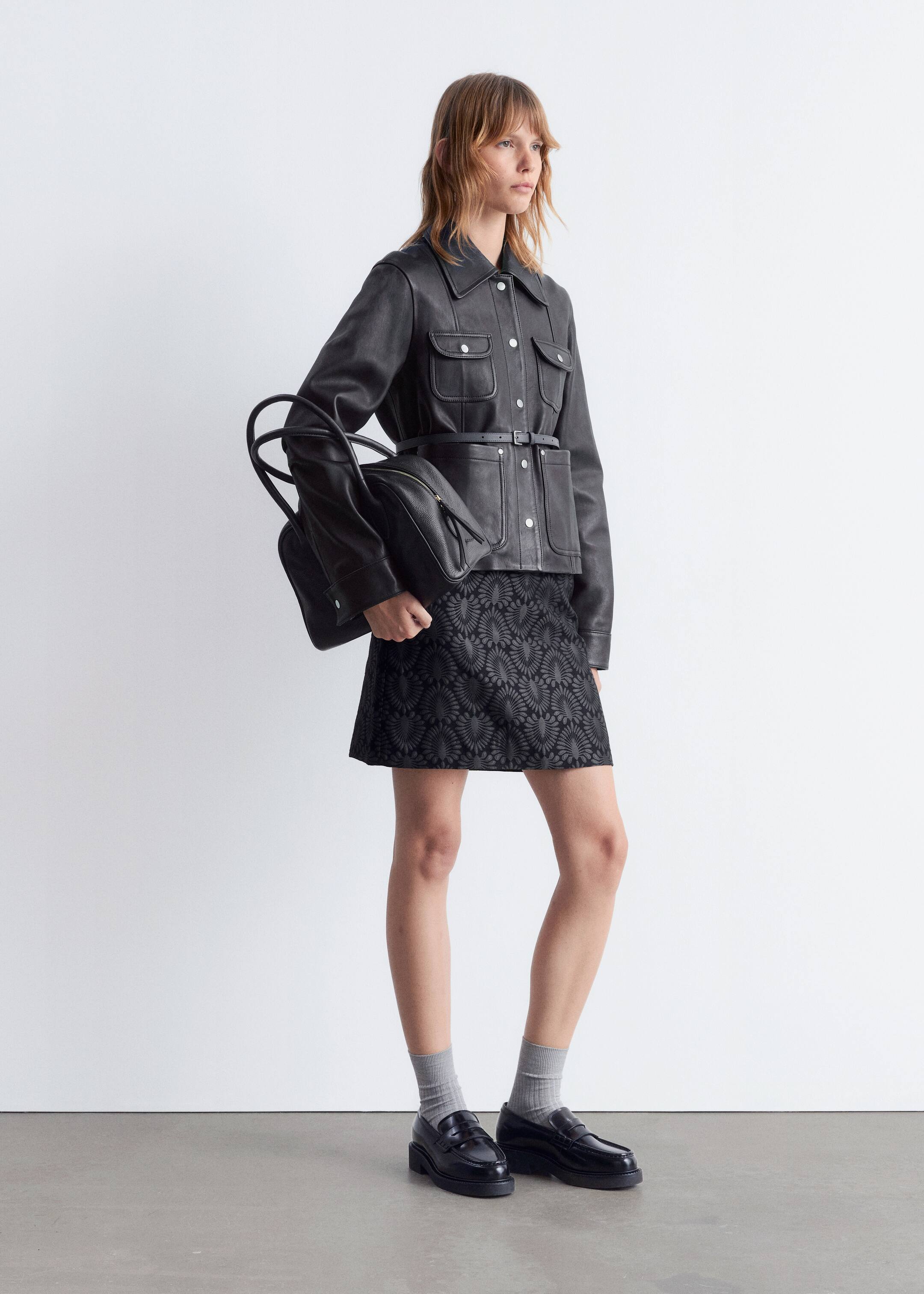 Größeres Bild ansehen: Patch-Pocket Leather Jacket - Black - Ladies | H&M DE 5