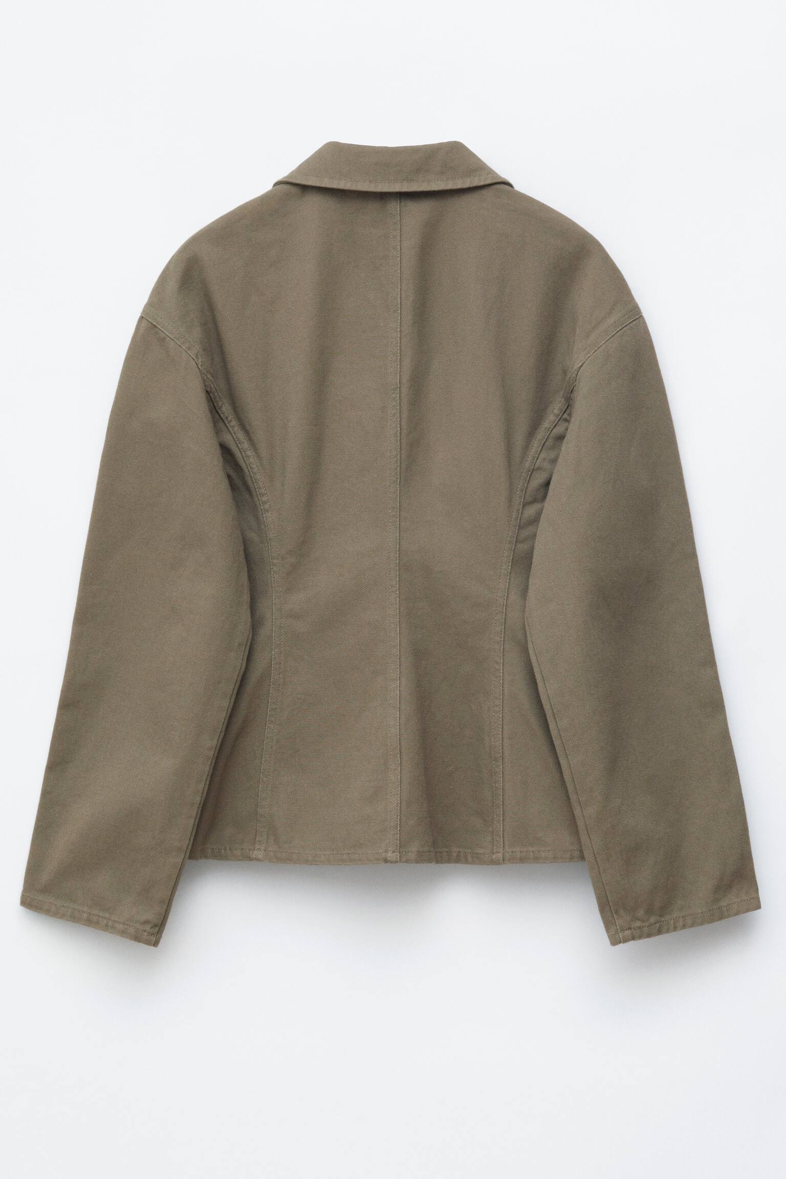 Veste cintrée en coton - Vert kaki - 2