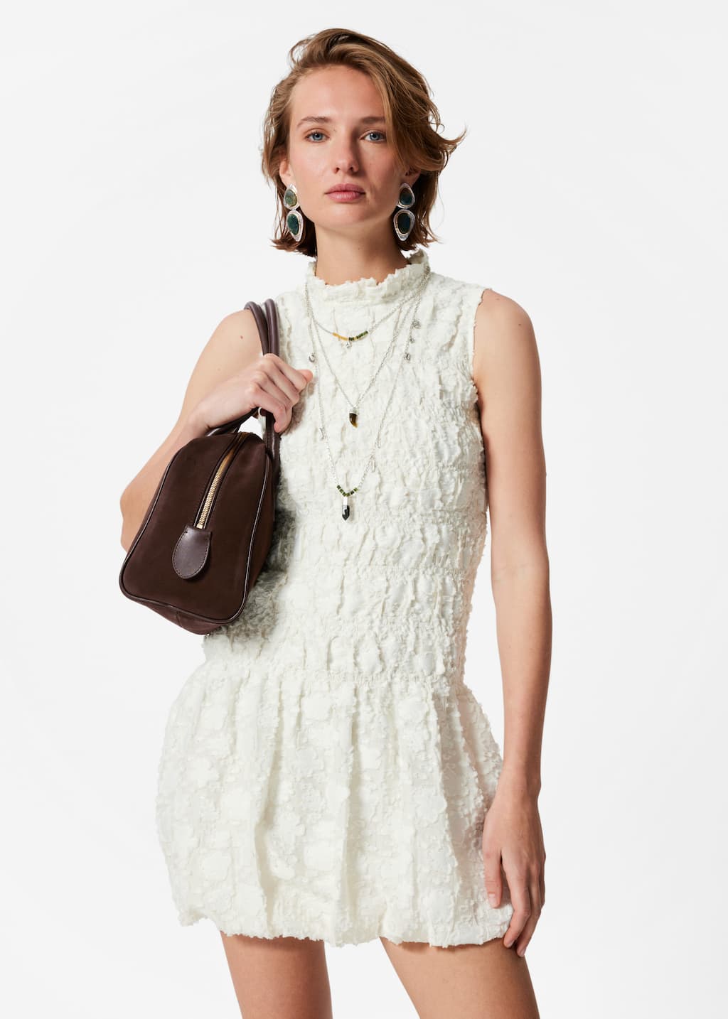 Smock Mini Dress - Floral Pattern - Lookbook