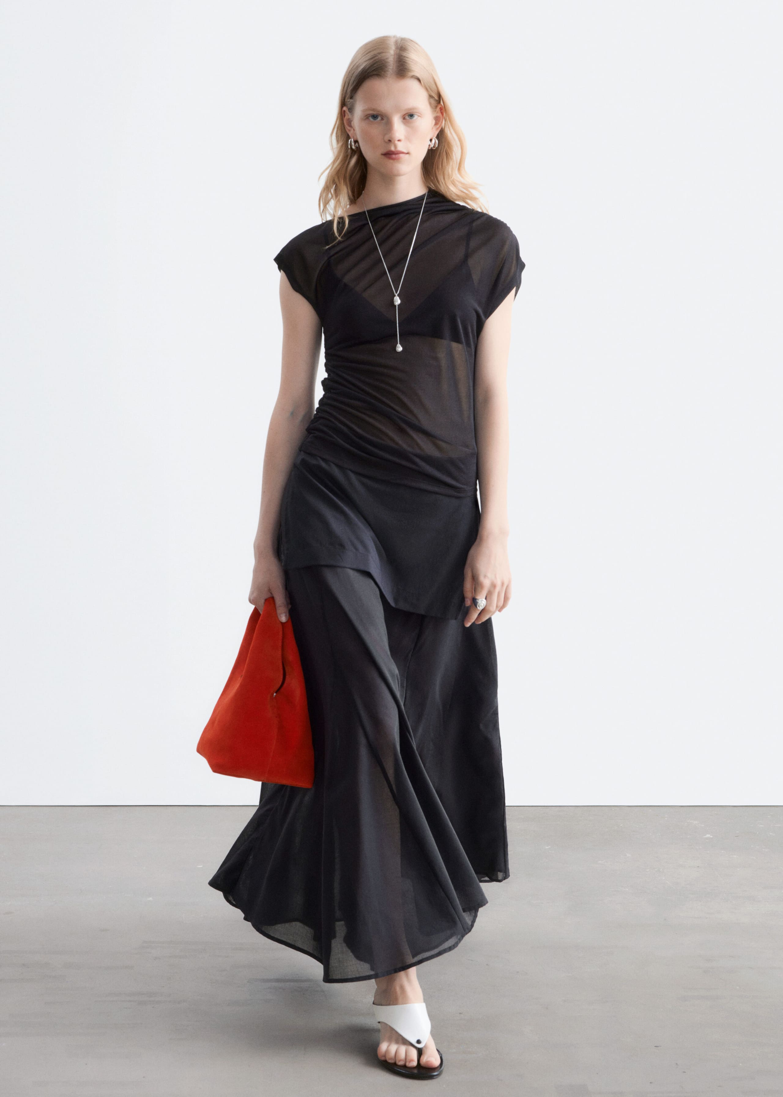 Gathered Top - Pink - Lookbook