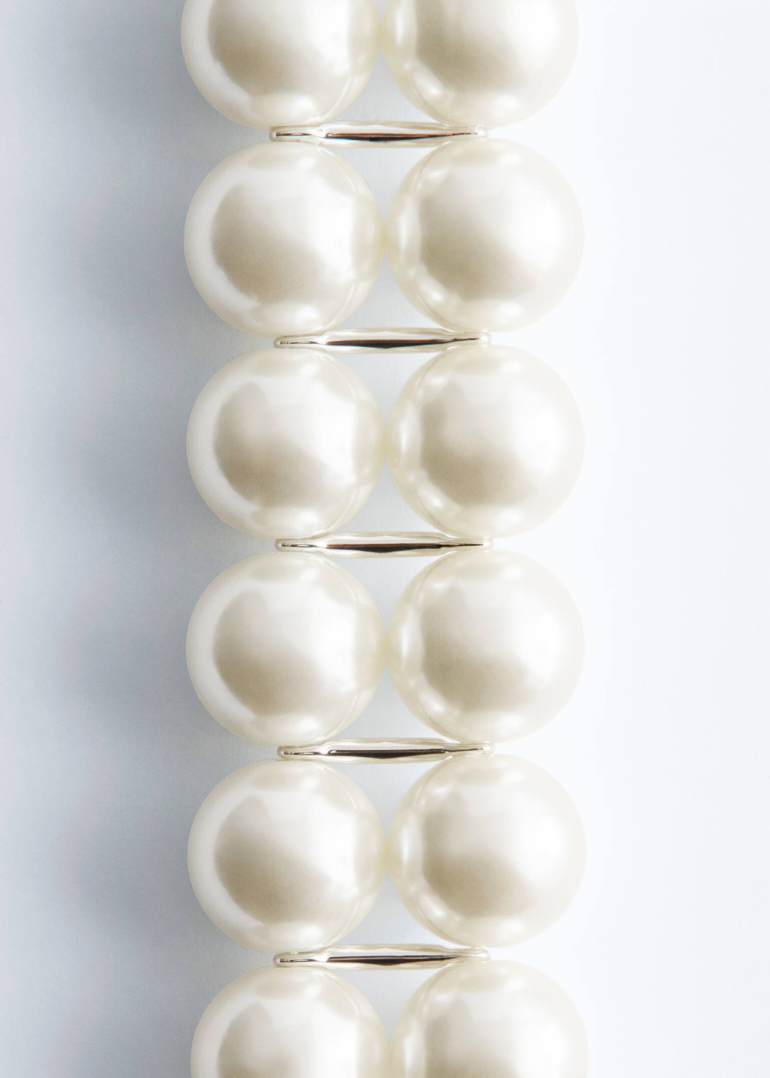 Two-Row Pearl Choker - Cream - 3