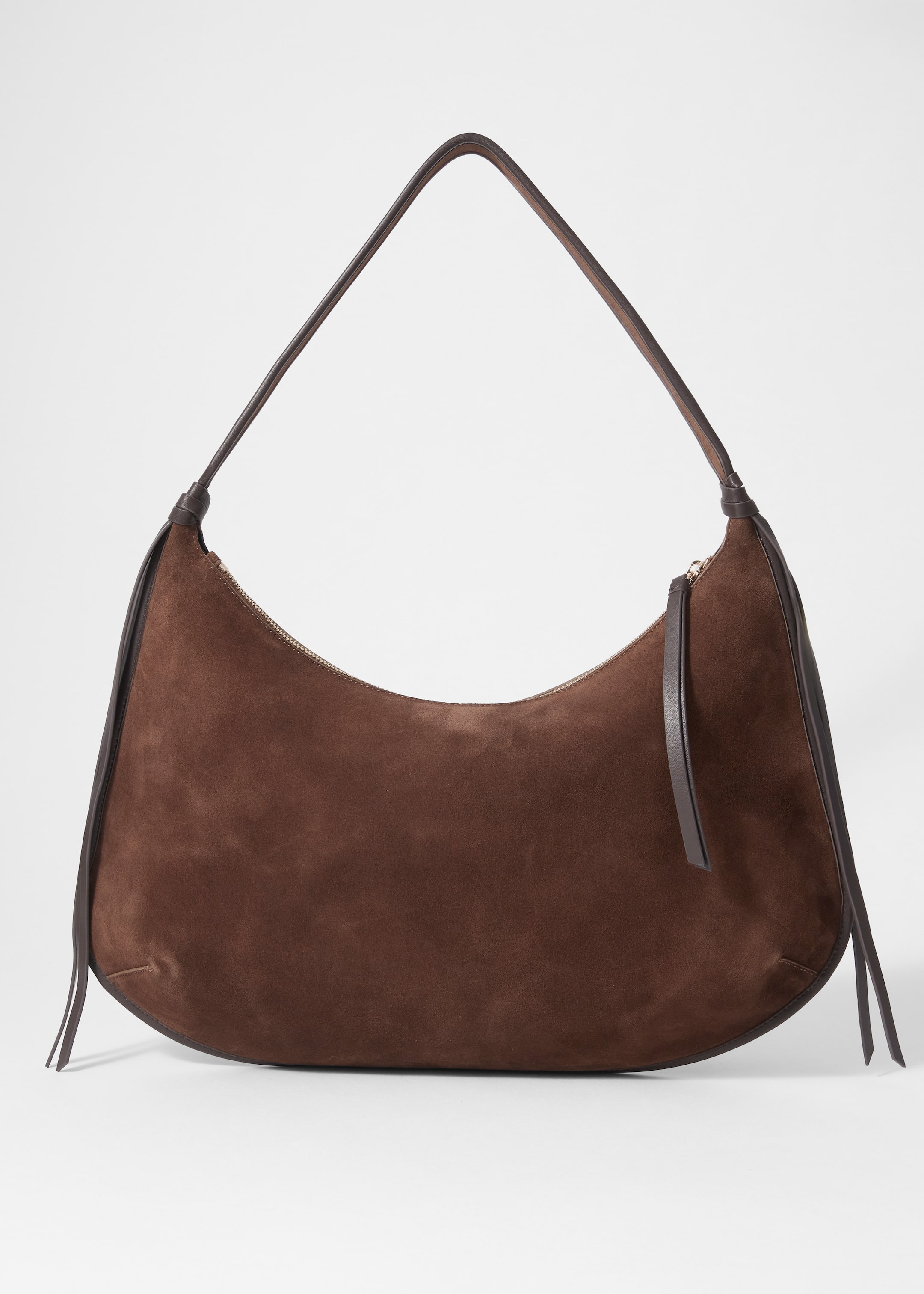 Zobacz większy obraz: Zamszowa torba z frędzlami - Dark Brown - ONA | H&M PL 2