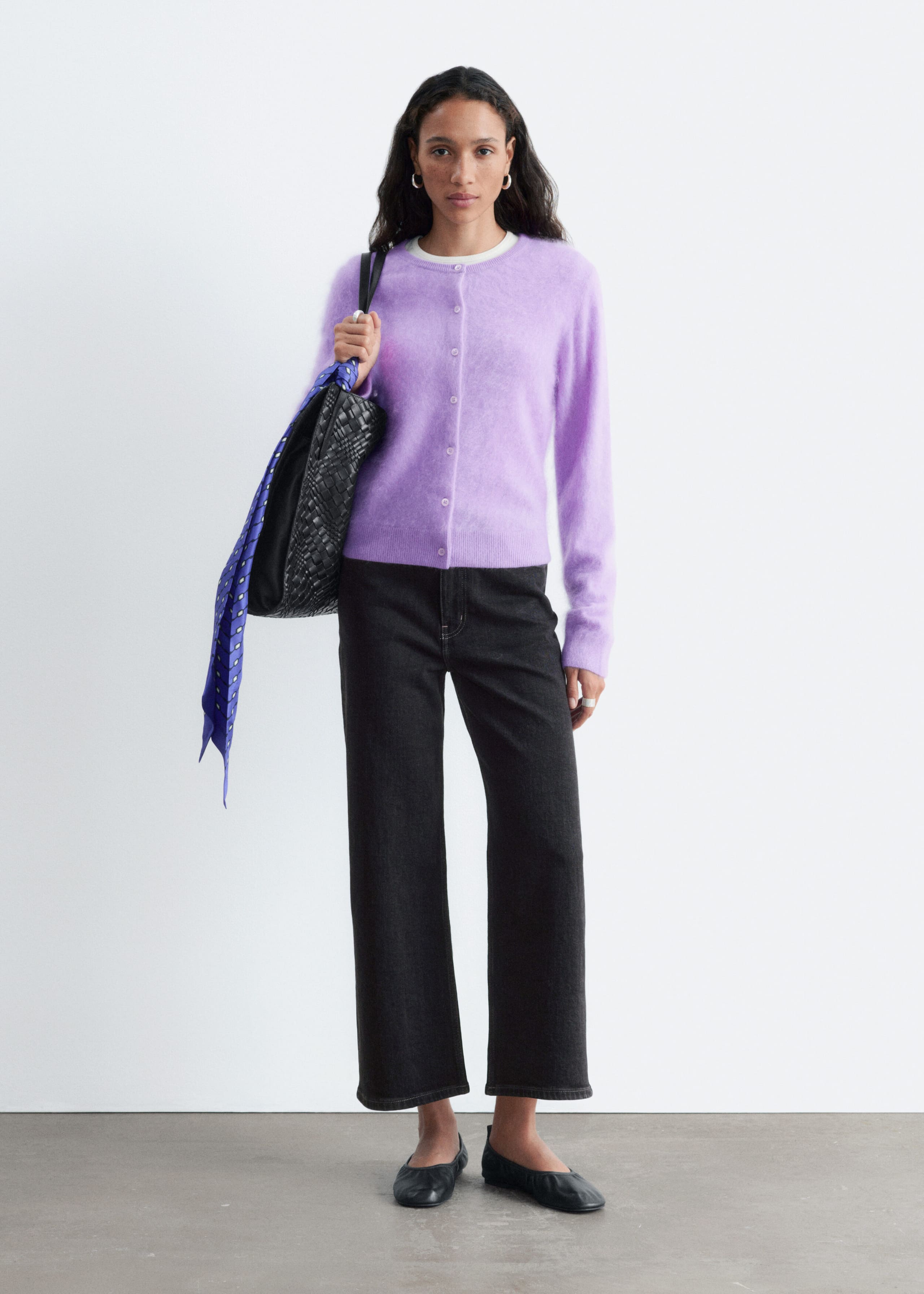 Cropped Wide-Leg Jeans - Mid blue - Lookbook