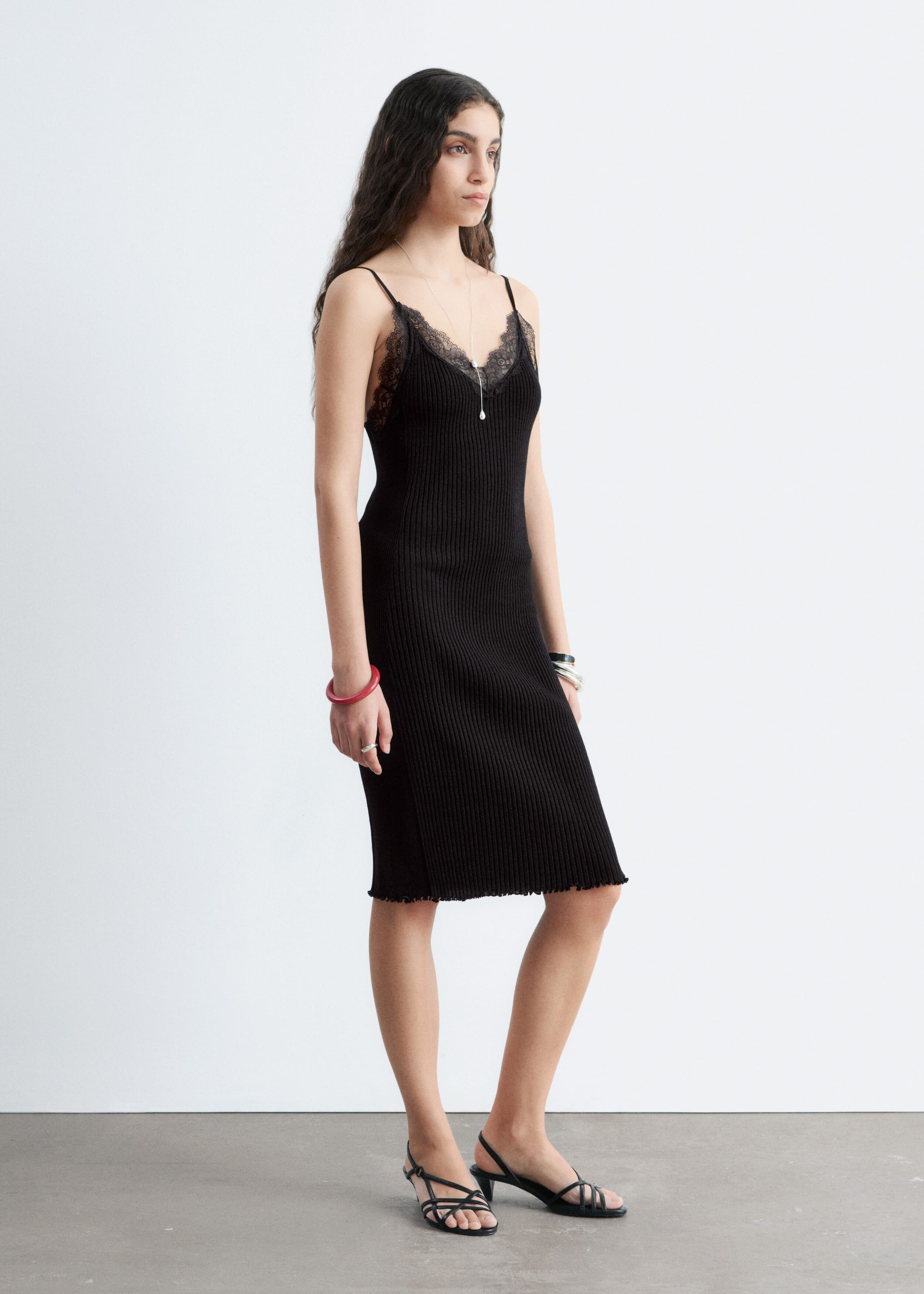 Image of Rib-Knit Camisole Mini Dress