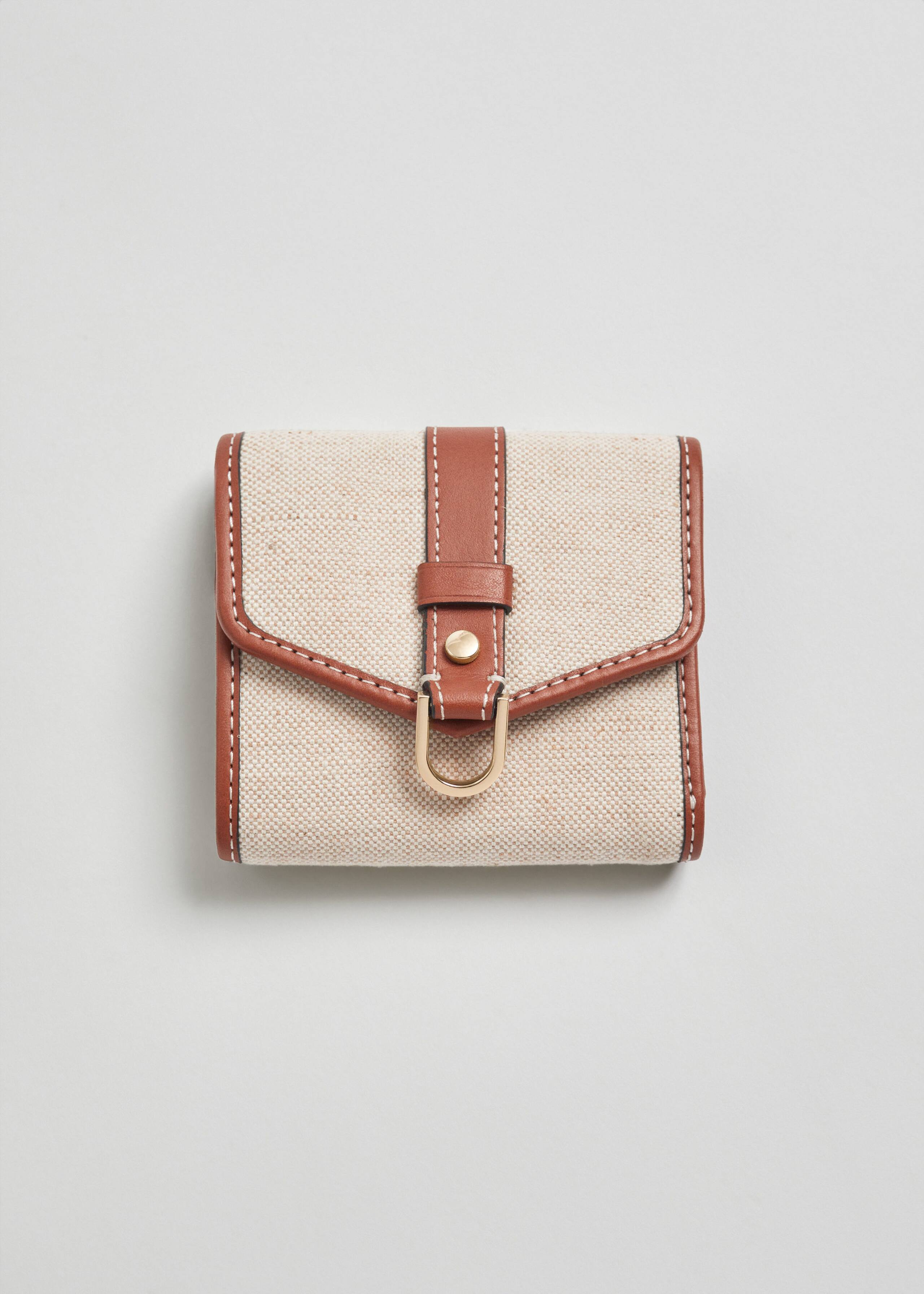 JuteLeatherTri-FoldWallet - Cognac/Wheat - Bodegón