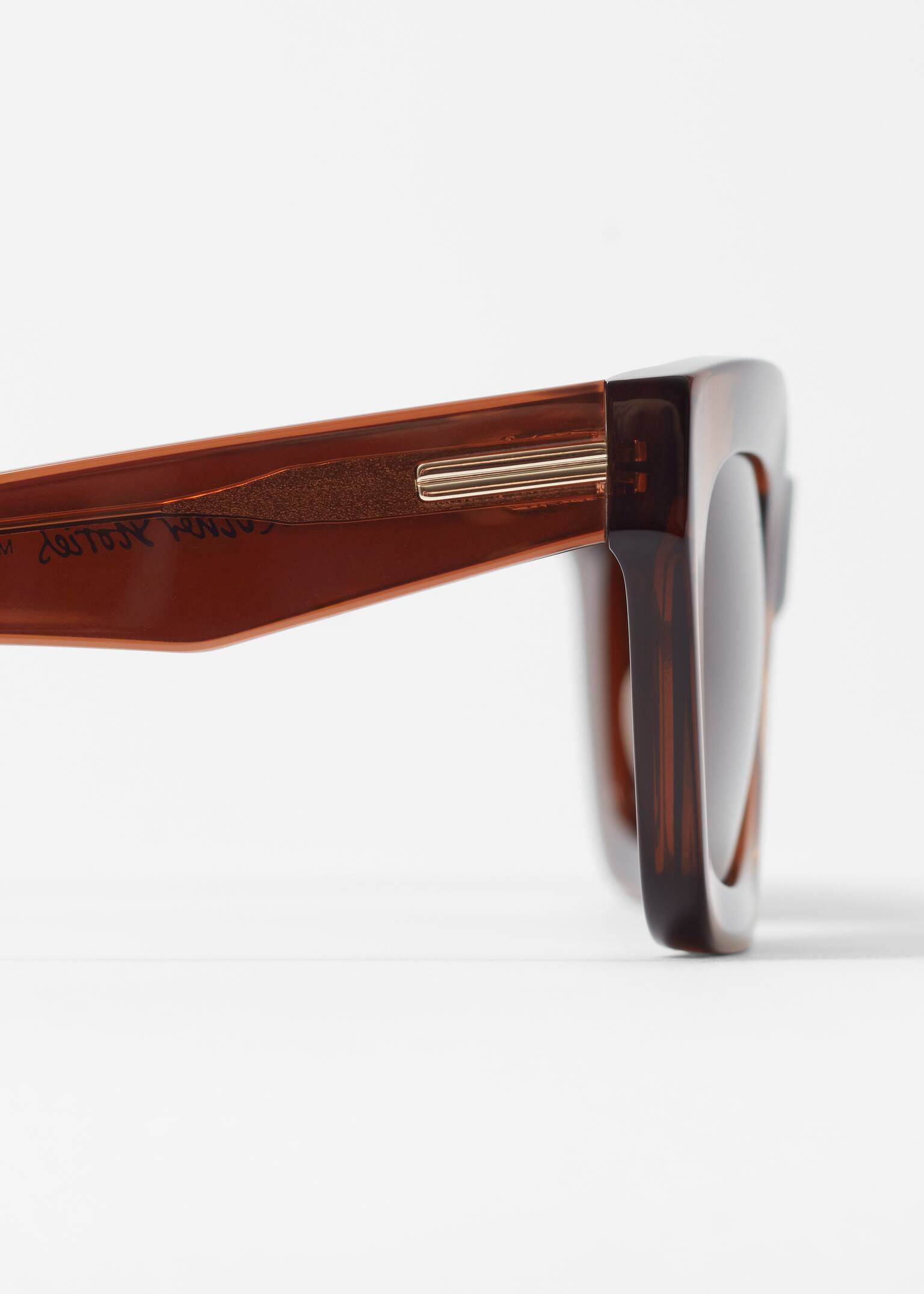 Rectangular-Frame Acetate Sunglasses - Barna/Tortoise - 7