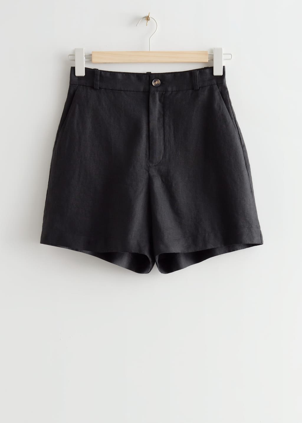 Leinen-Shorts - Schwarz - Stillleben