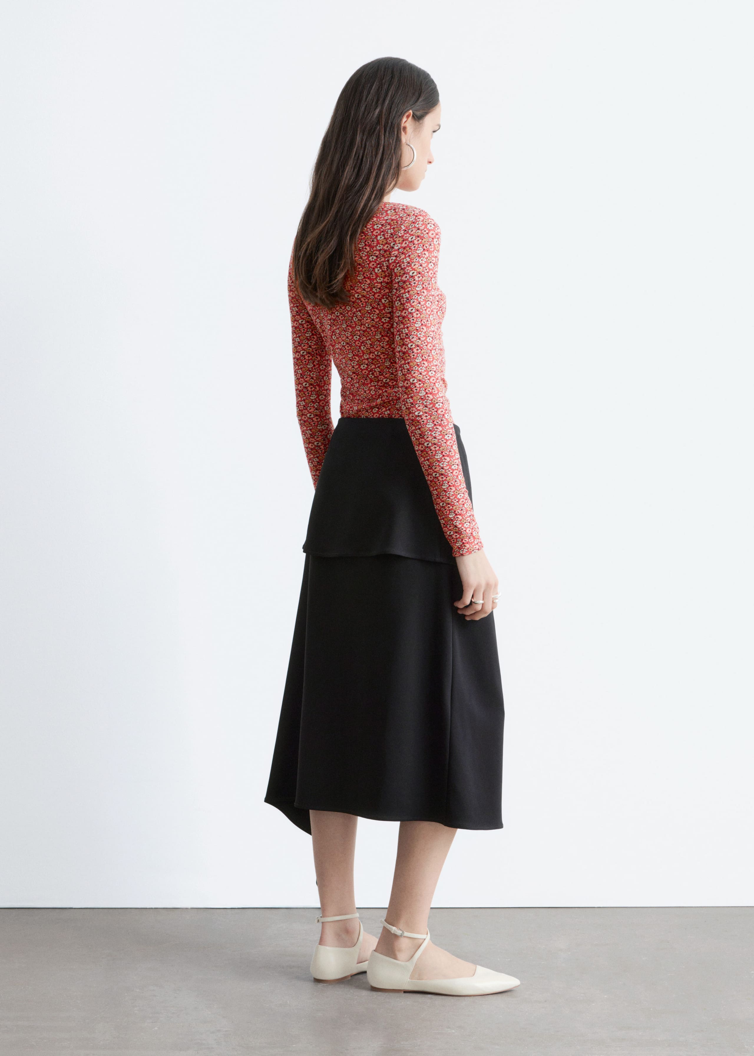 Image of Ruched Floral Top