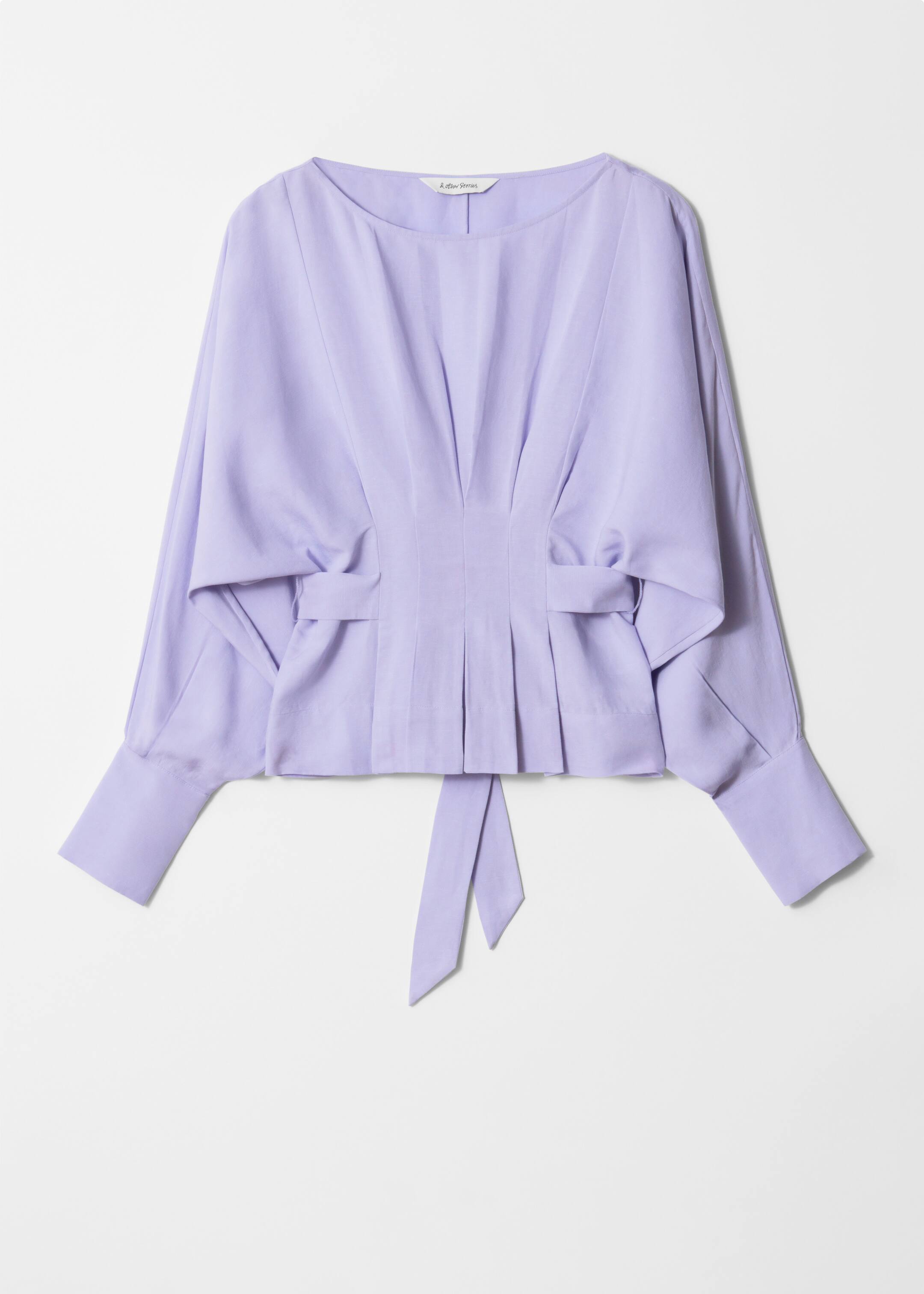 Visualizza immagine più grande: Blusa a pieghe con scollo a barchetta - Lilla - DONNA | H&M IT 6