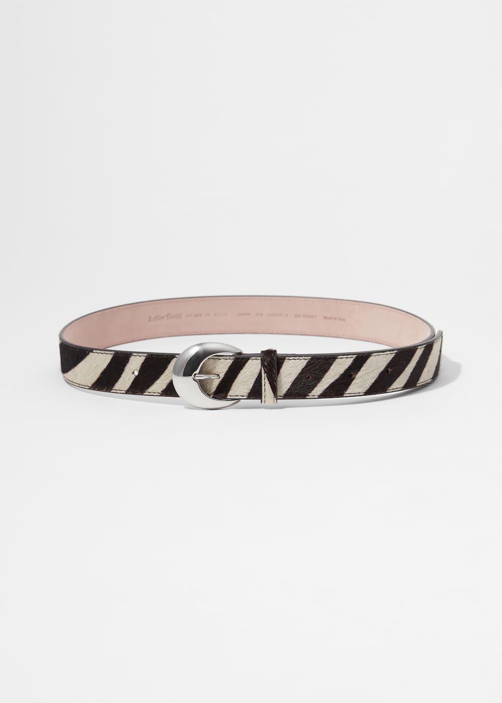Image of Cow-Print Leather Belt