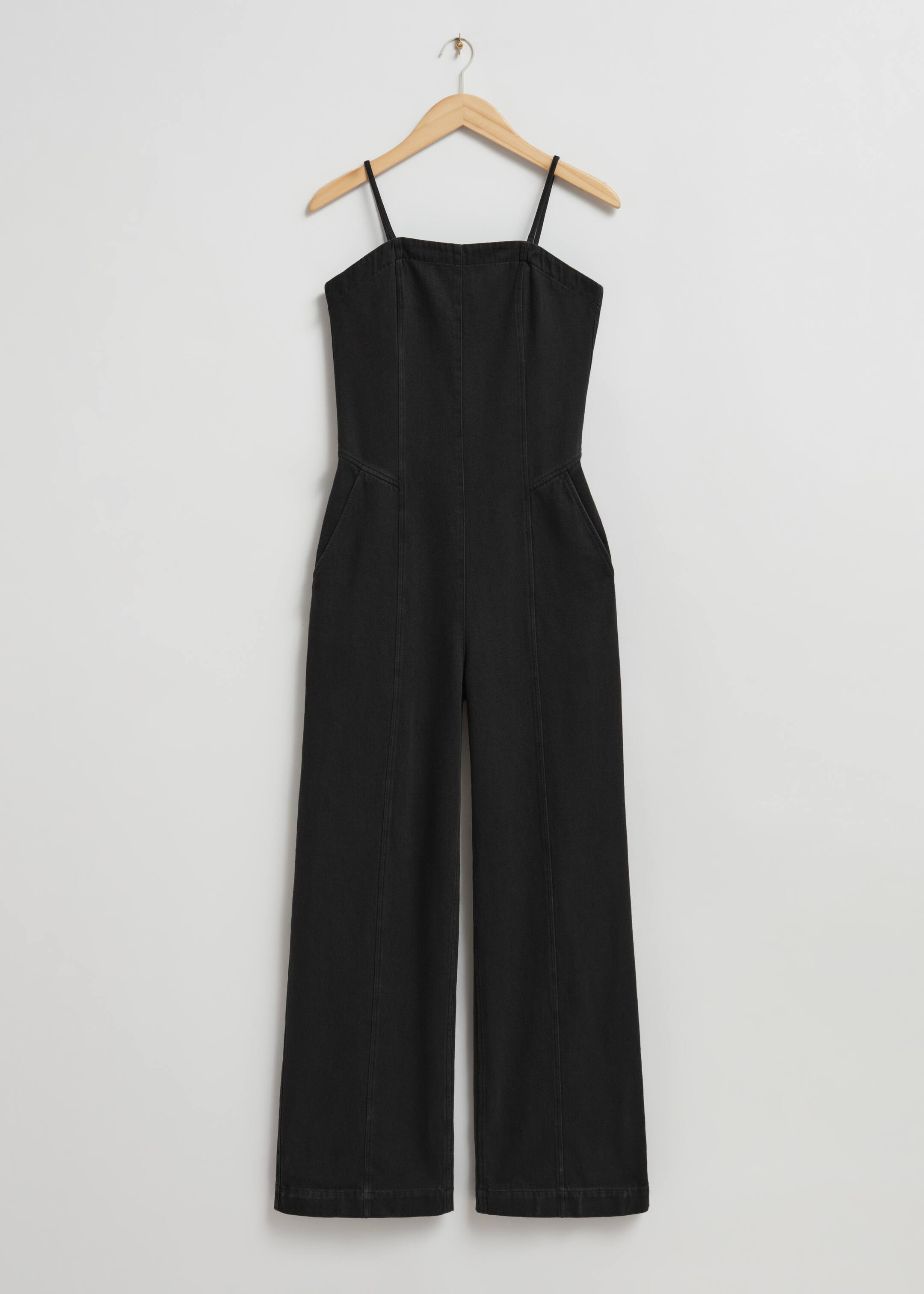 View larger image: Strappy Denim Jumpsuit - Black - Ladies | H&M GB 1