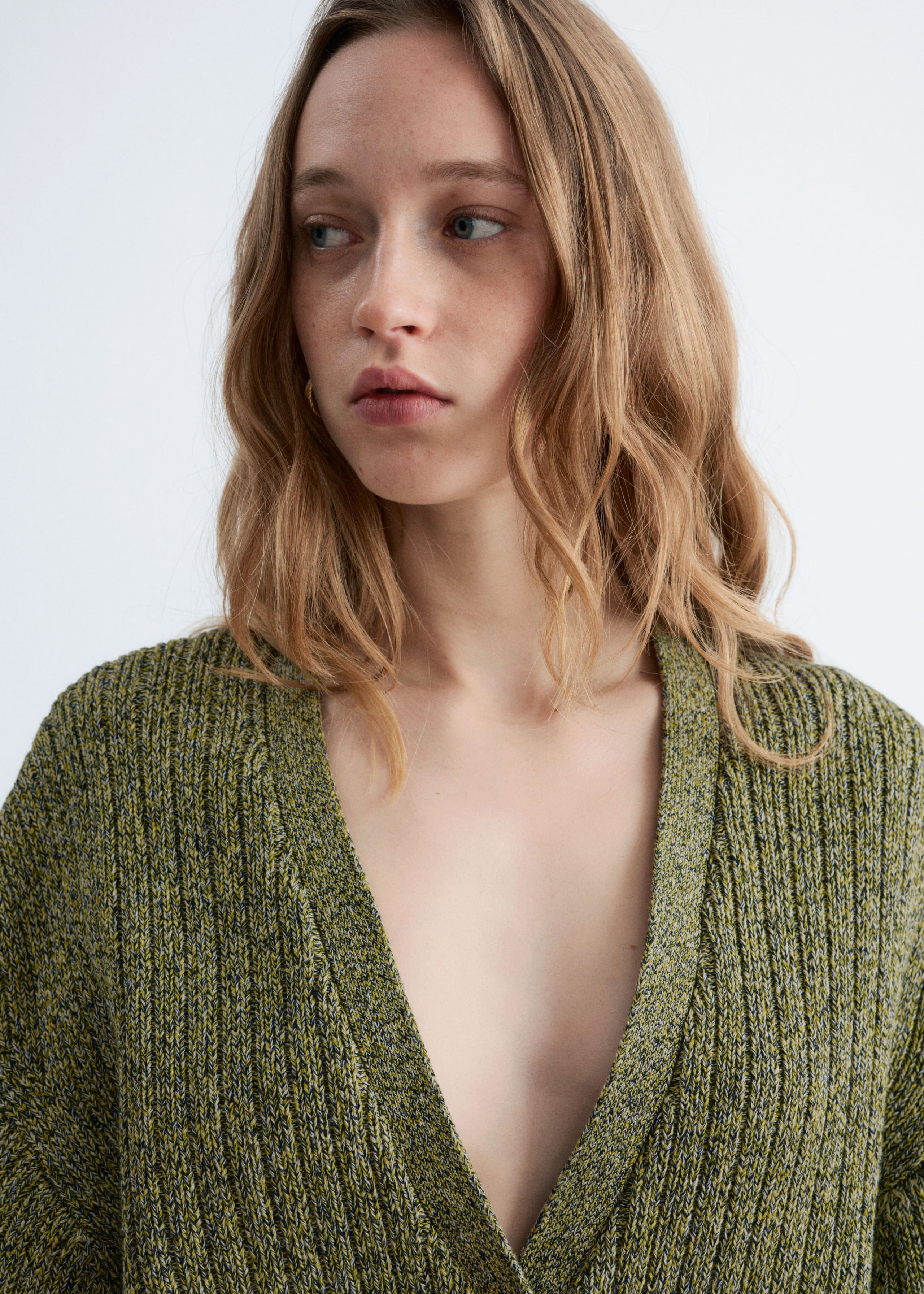 Image of Rib-Knit Cotton Cardigan