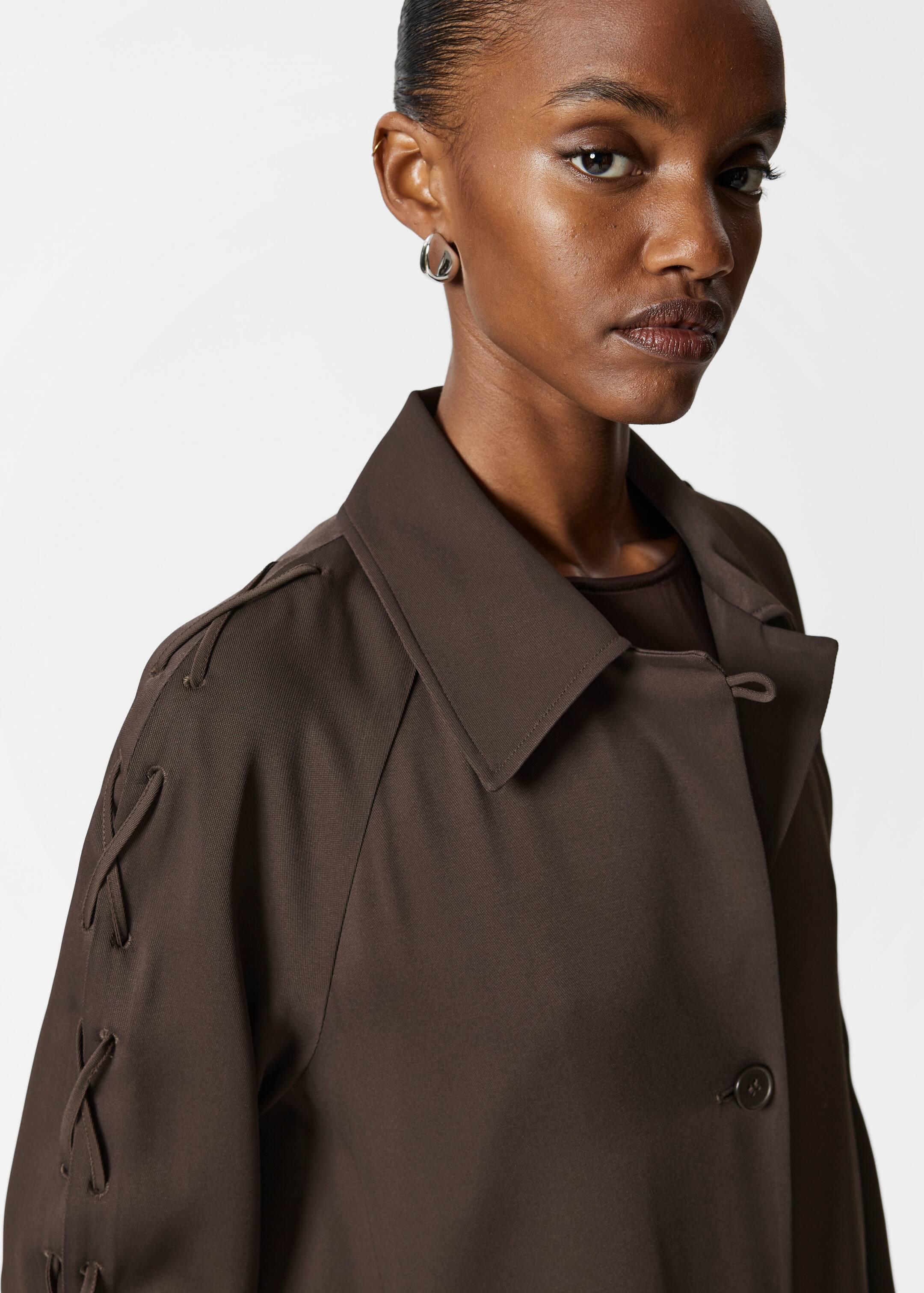 Grotere afbeelding bekijken: Autojas met vetersluitingen - Donkerbruin - DAMES | H&M NL 3