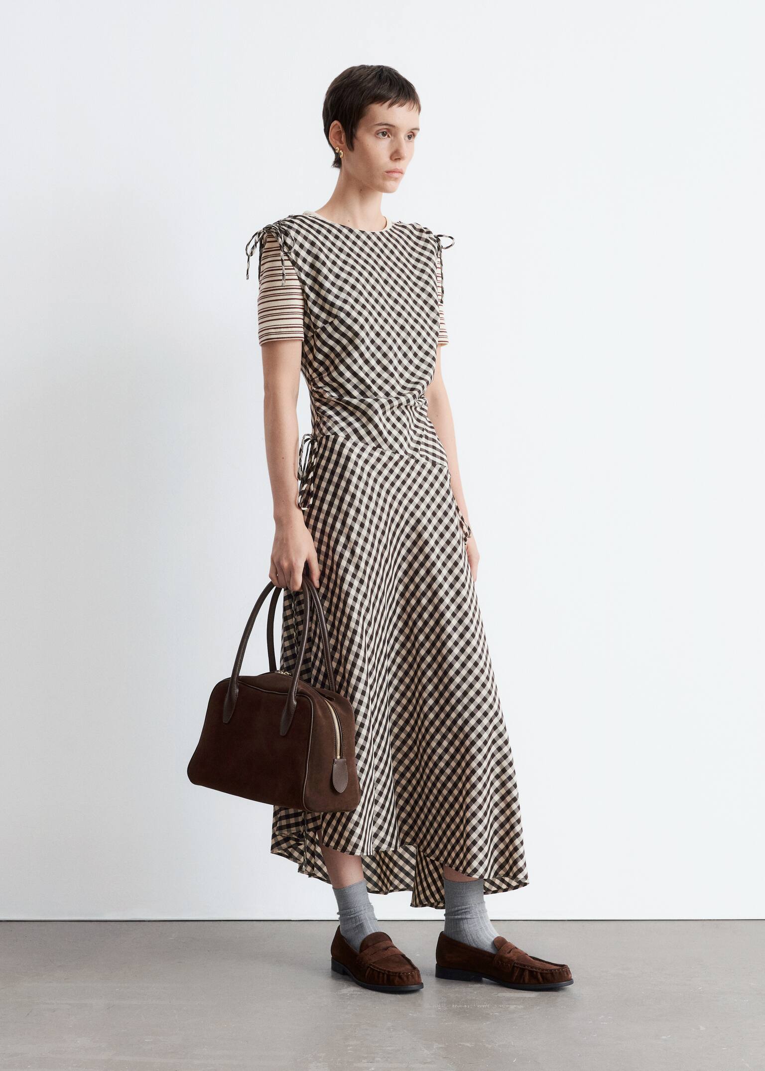 Mocasines con antifaz - Marrón/Gris claro/Negro